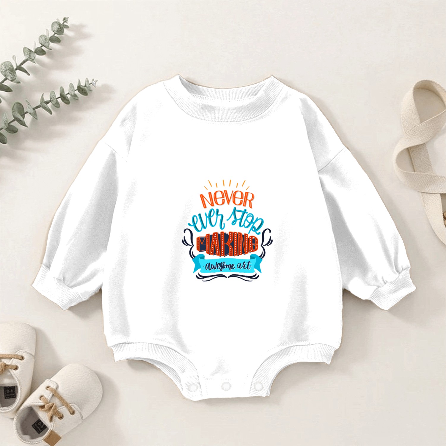 Motivational Quote Baby Romper Sweatshirts – Uplifting & Inspiring