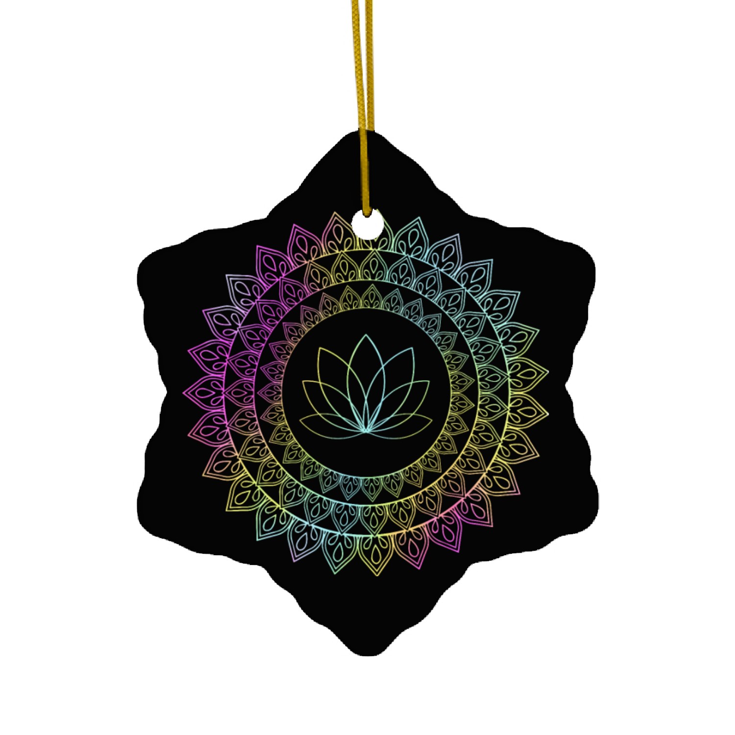 Retro Colorful Lotus Zen Meditation Ceramic Ornaments