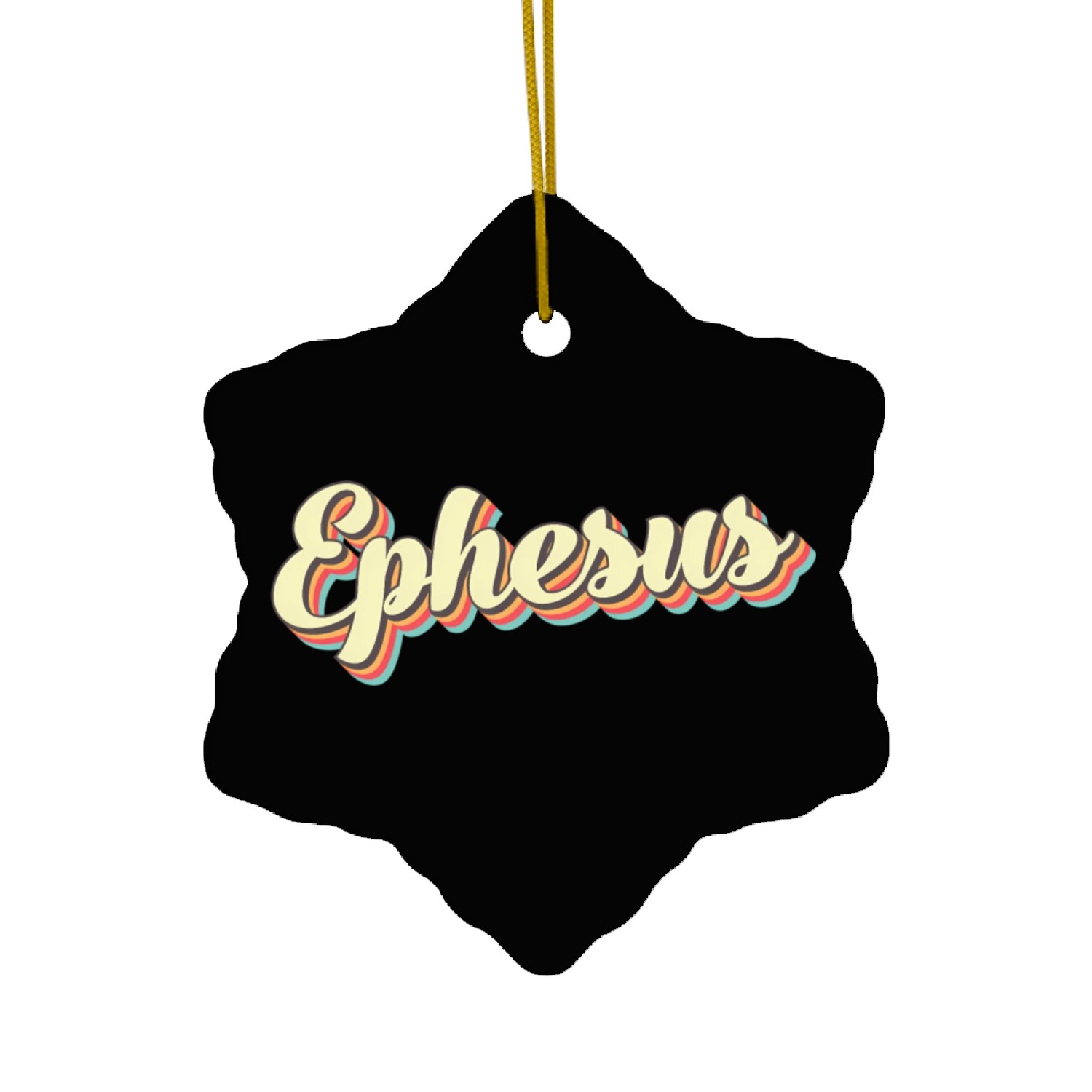 Ephesus Baseball Font Ceramic Ornaments