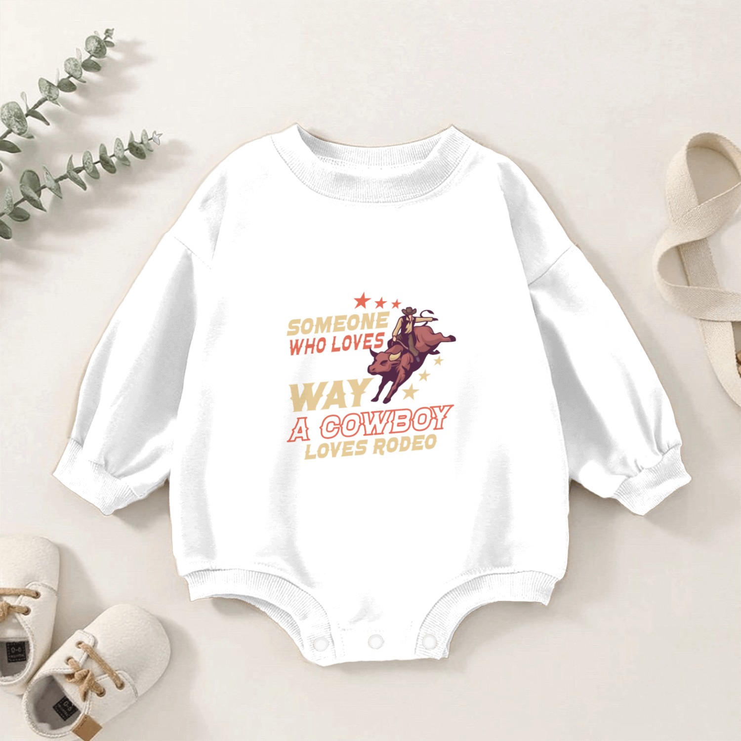 Rodeo Bull Riding Livestock Show Farmer Cattle Baby Romper Sweatshirts
