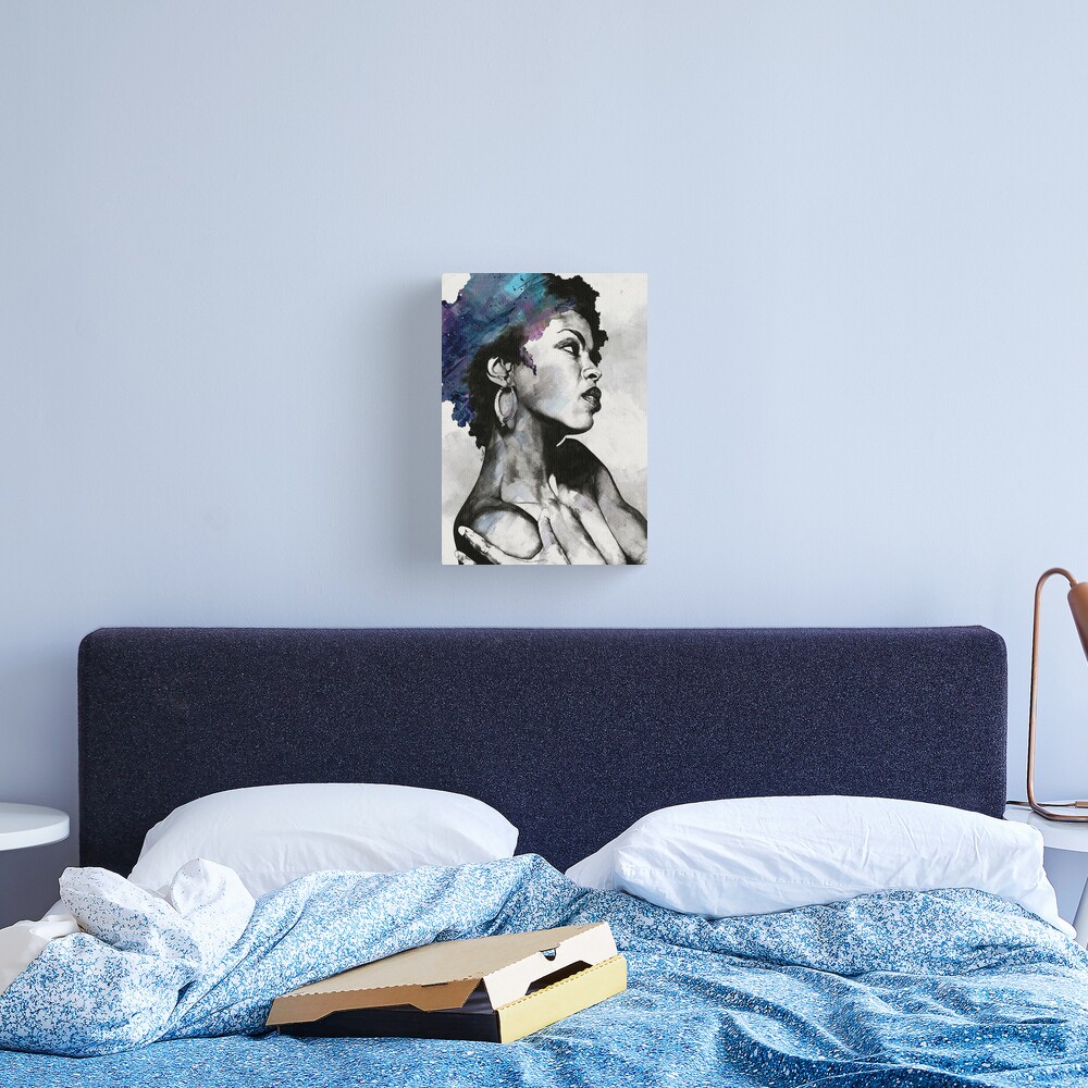 Miseducation blue | Lauryn Hill tribute portrait Canvas