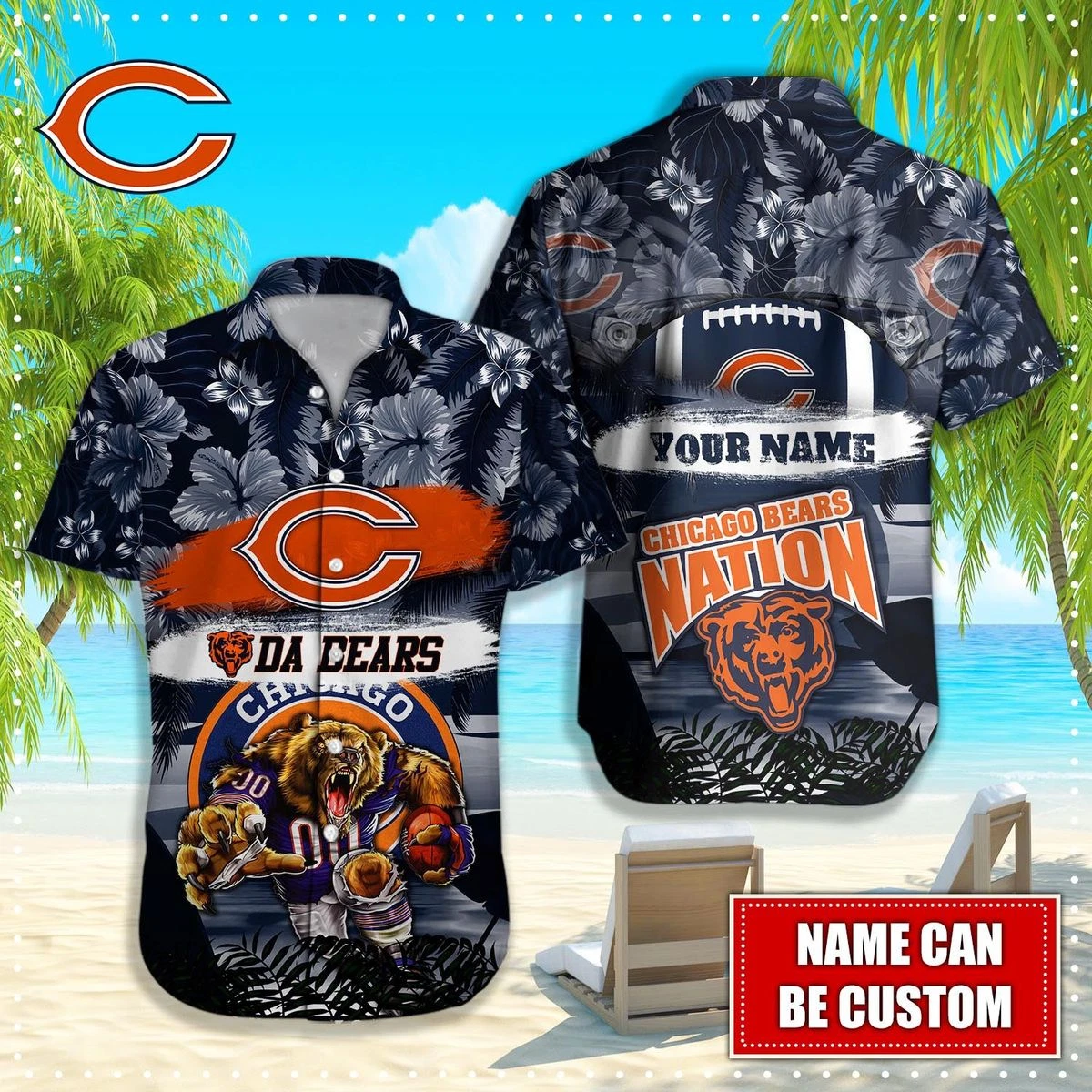 Personalize Chicago Football Team Bearss Hawaiian Shirt