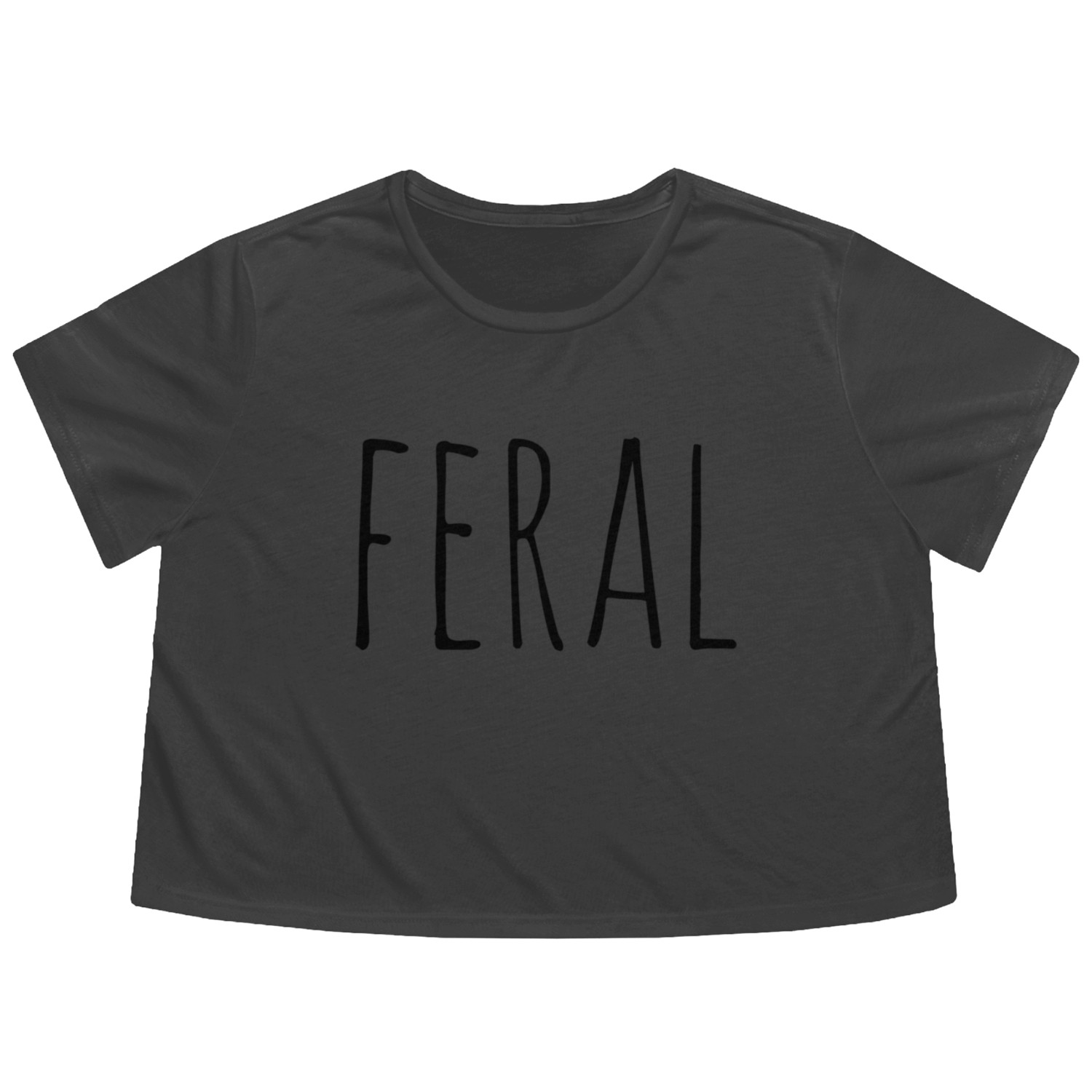 Feral - inny Handwriting Flowy Cropped Tees