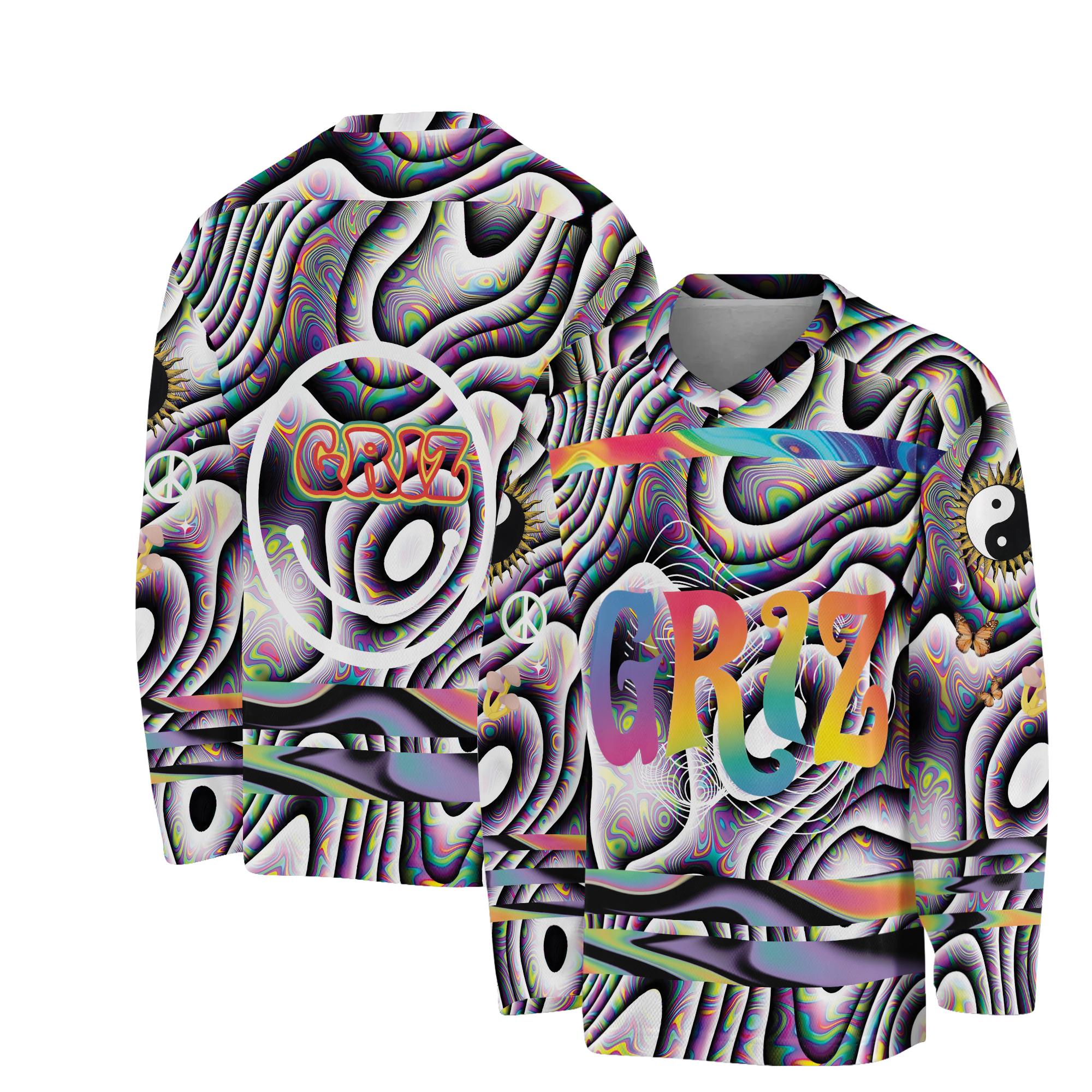Griz Hockey Jersey - Psychedelic EDM Rave Festival Merch