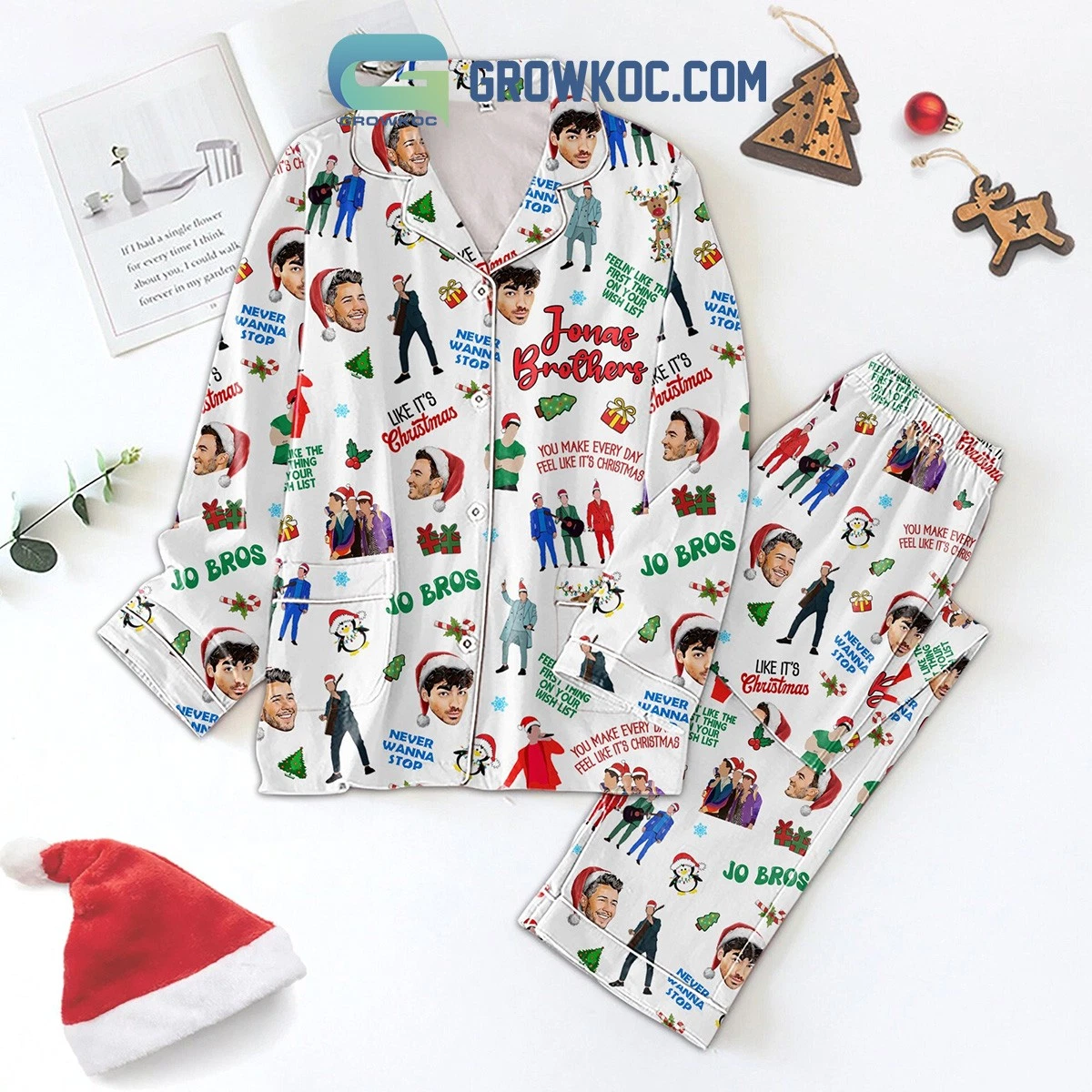 Jonas Brothers You Make Every Day Feel Like Christmas Pajamas Set