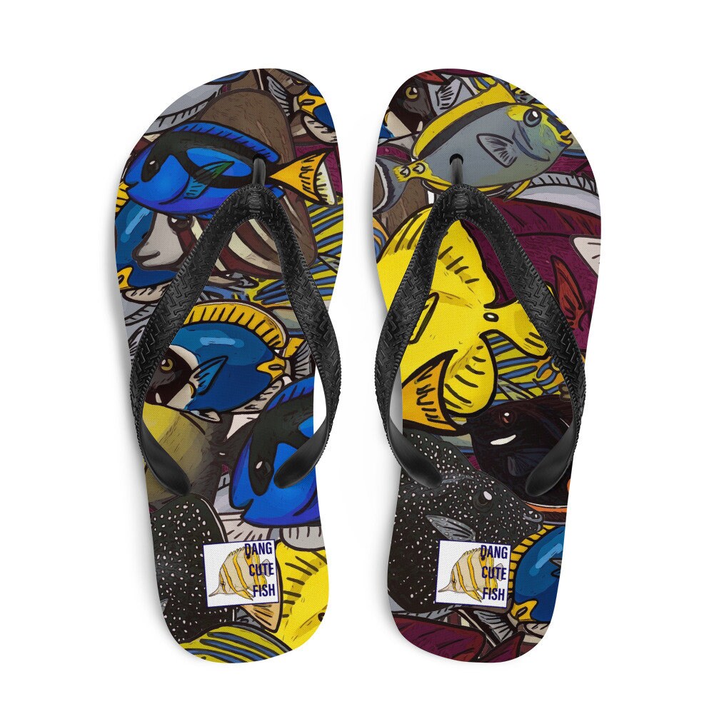 Tang flip flops, Flip-Flops, surgeonfish gift