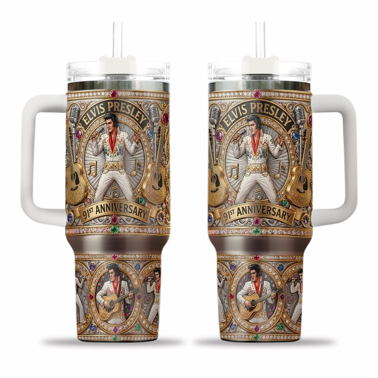 Elvis Presley 91th Anniversary 40oz Tumbler