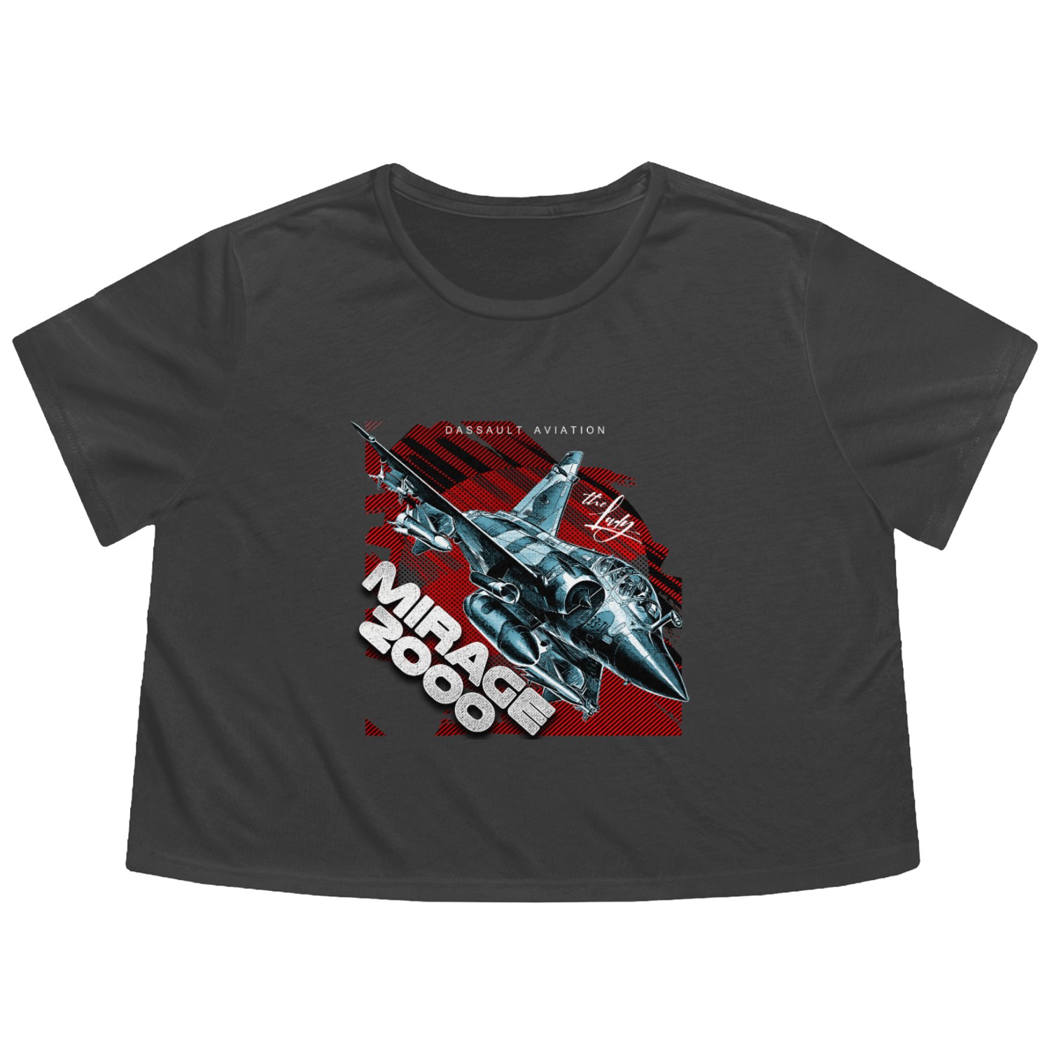Mirage 2000 French Multirole Fourth-Gen Jet Fighte Flowy Cropped Tees