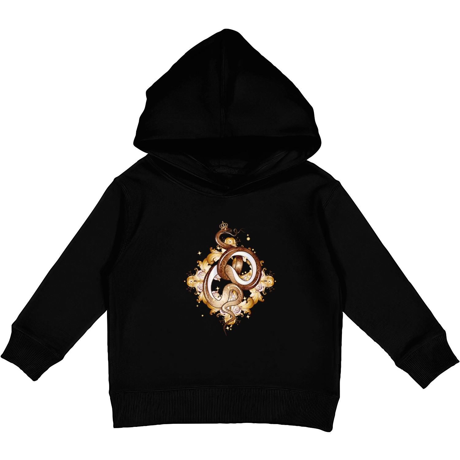 Snake with a Crown – Symbol of Grace & Power Kids Pullover Hoodies