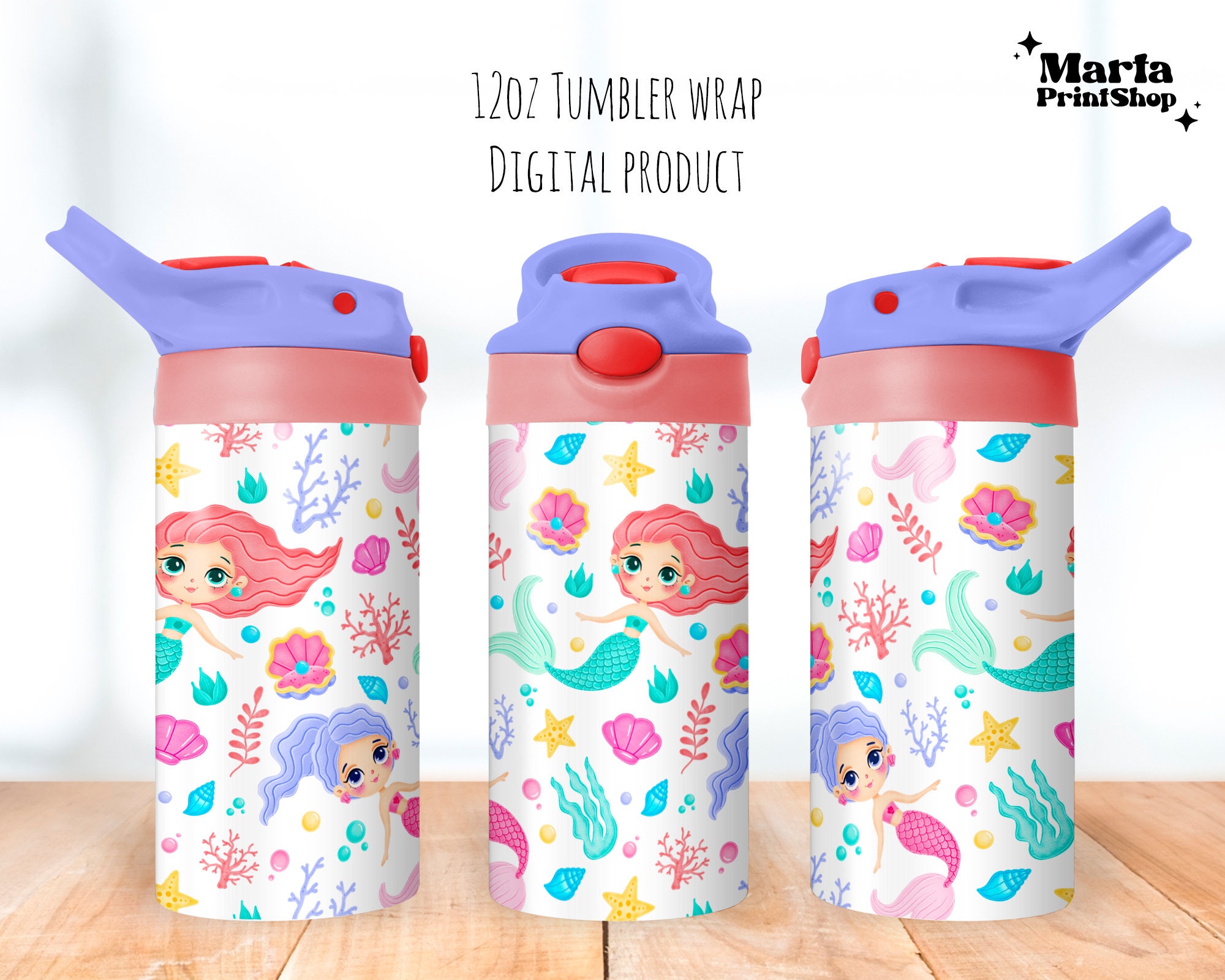 Magical Princess Tumbler, Sippy Cup 12oz, Magical Girly Flip Top Tumbler 12oz