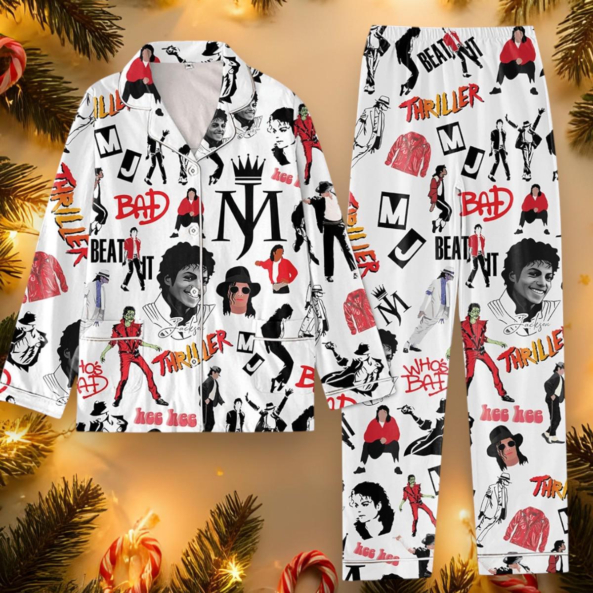 Bad Beat It Michael Jackson Pajamas Set, Pajamas for Adults & Kids, Perfect for Family Matching