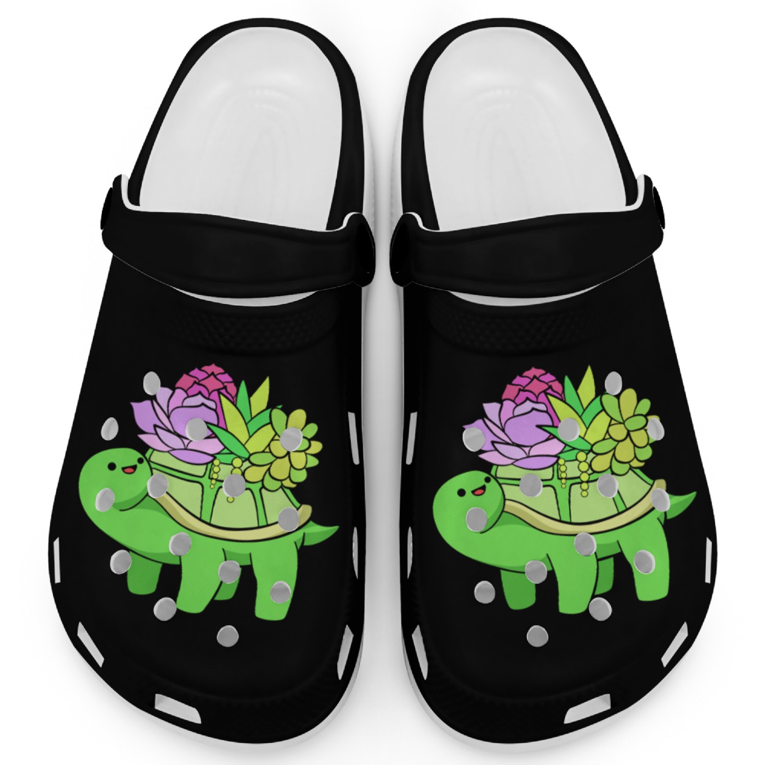Succulent Plant Lover Turtle Clogs