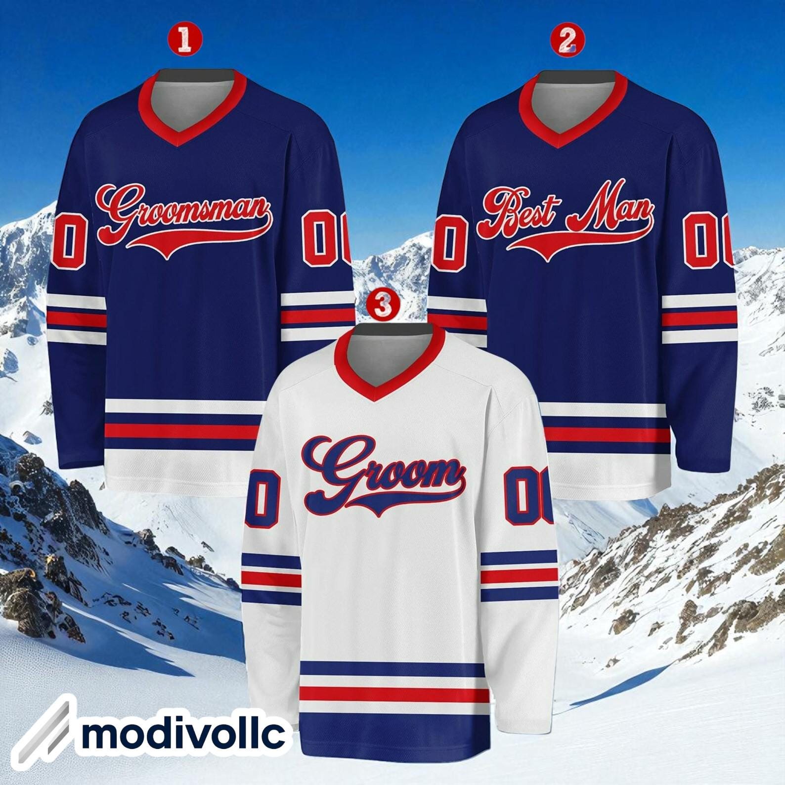Custom Wedding Hockey Jersey: Personalized Groomsman Shirt