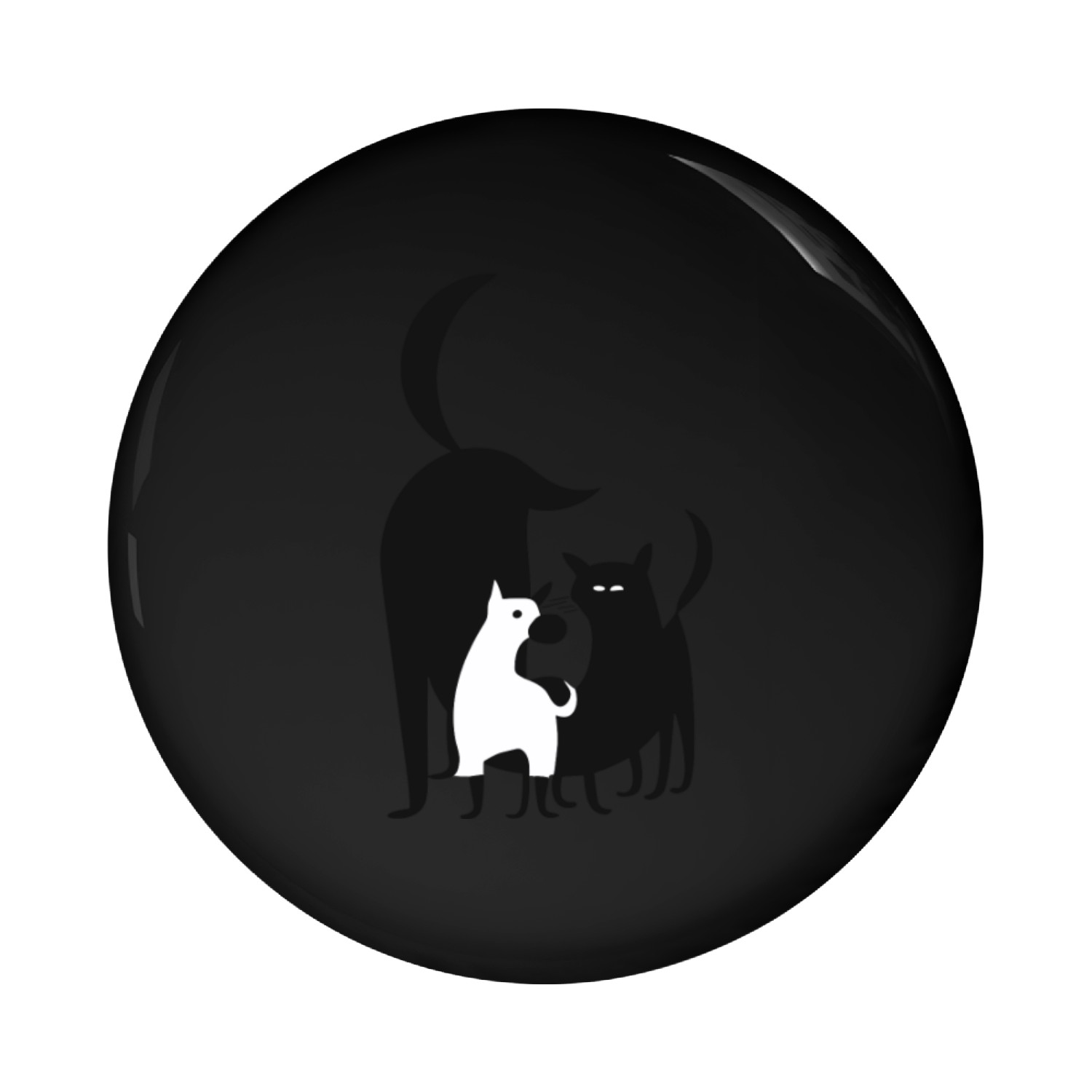 Pet Elegance in Monochrome Pin Buttons