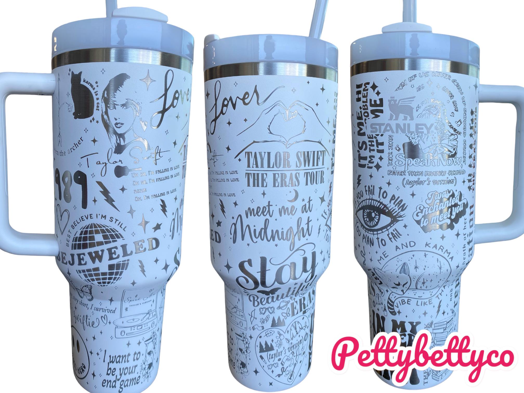 Music Tumbler - engraved Pop Music tumbler - 40oz tumbler with handle - All the Albums Tumbler