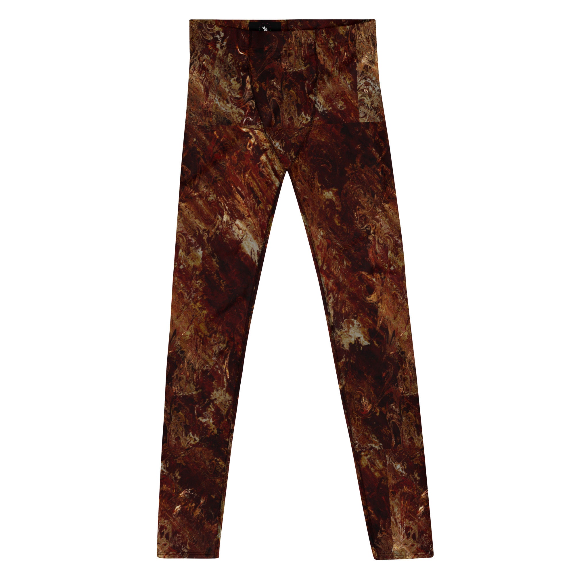 Melted Copper Men's Leggings, Rave Pants, Festival Tights, Gym