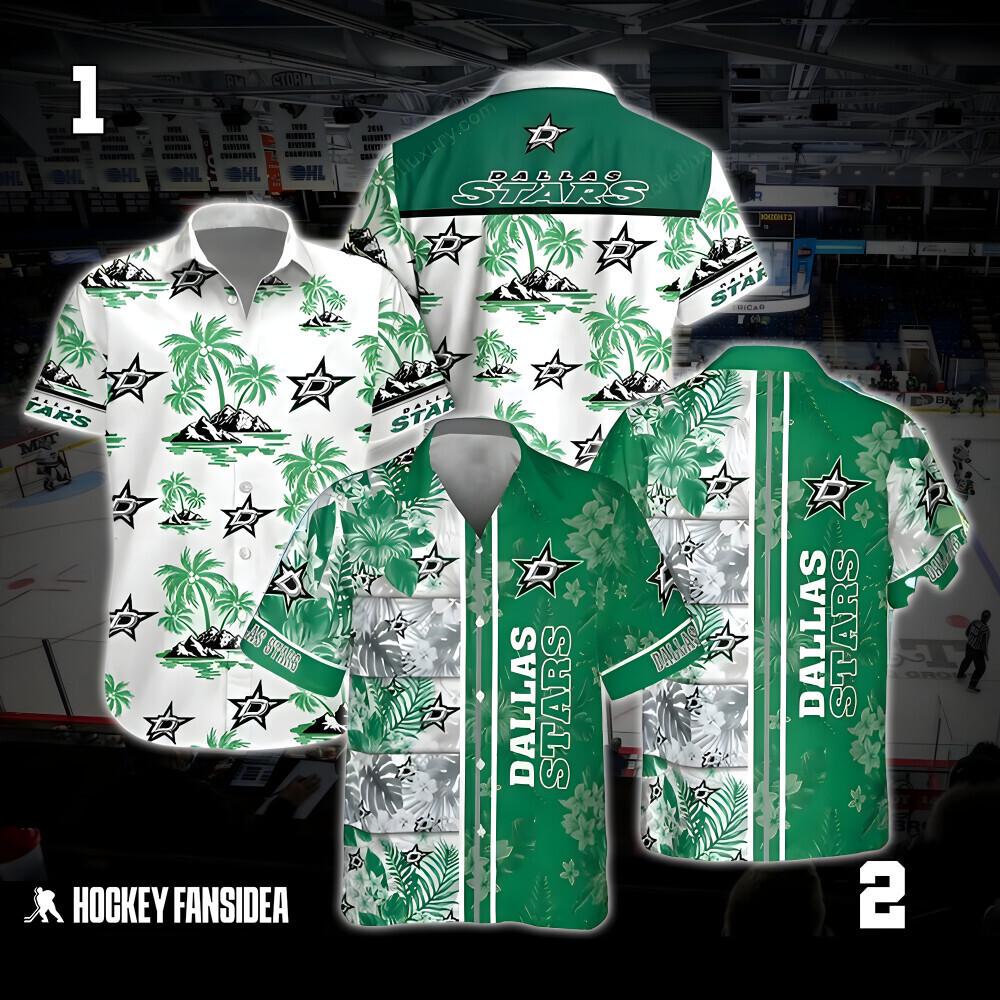 Dallas Hockey Hawaiian Shirt, Stars Hawaiian Shirt, Ice Hockey Hawaiian Shirt For Youth Women Men
