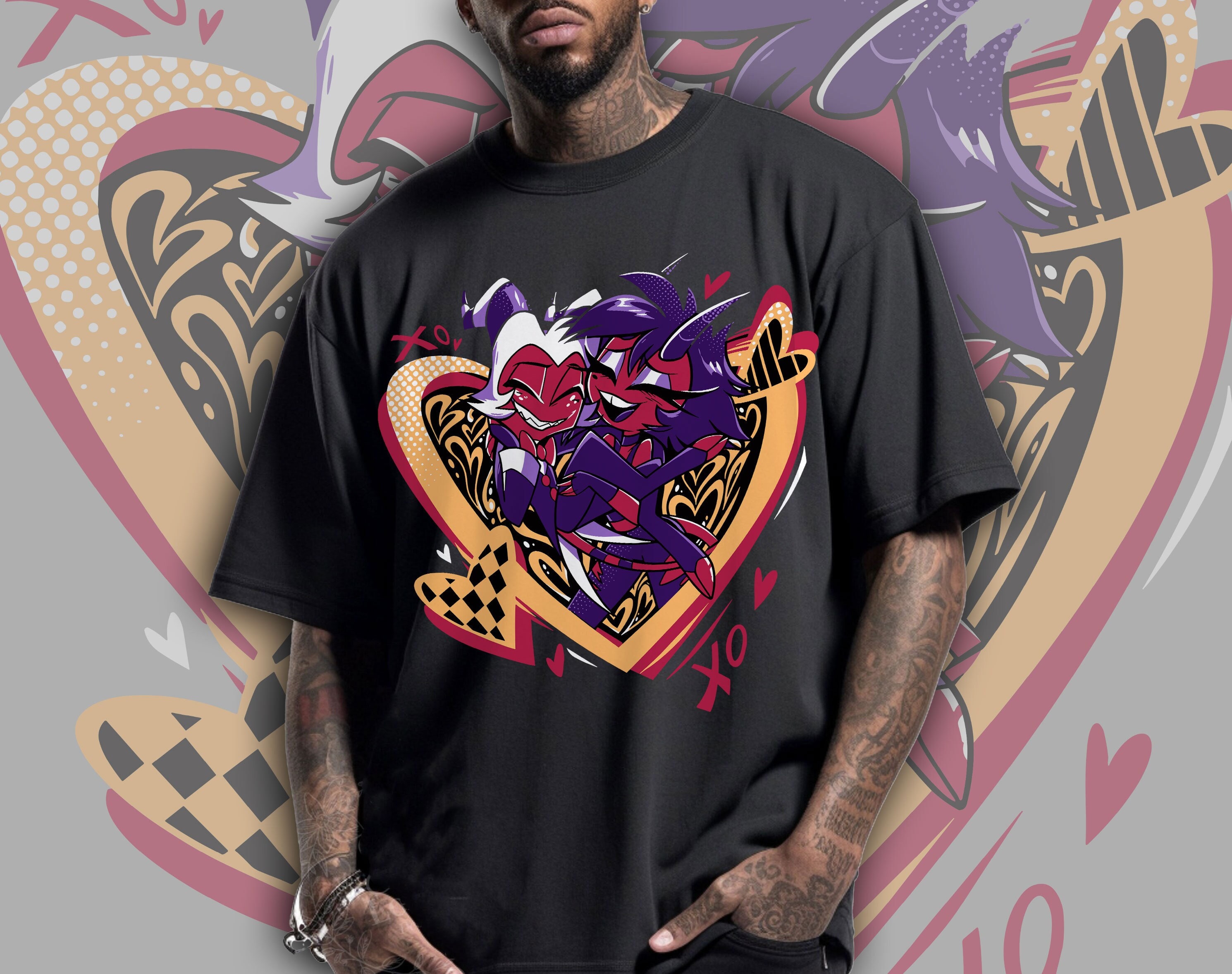 Cute Moxxie Millie Helluva Boss Couple Shirt, Hazbin Hotel Characters