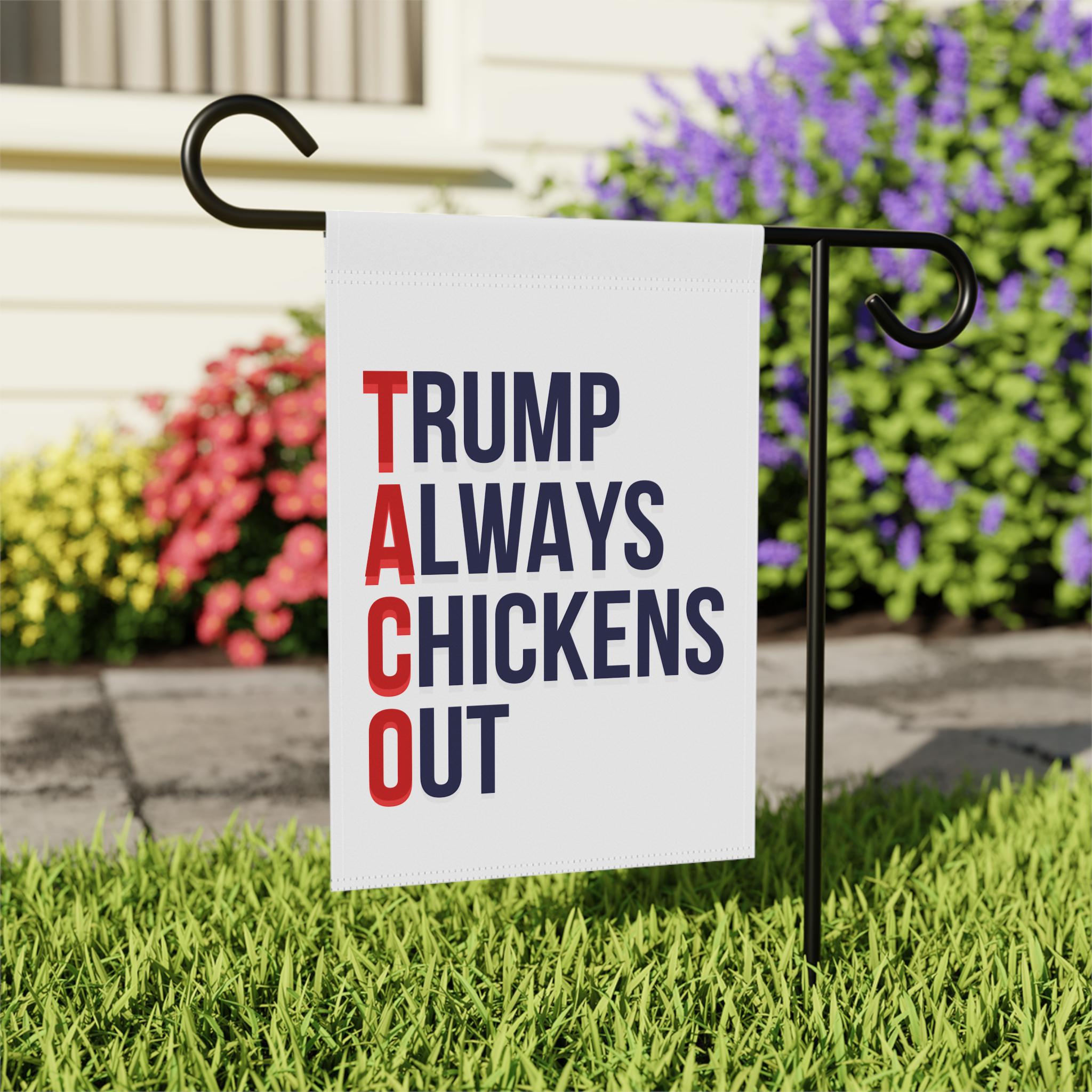 Taco Tariff Garden Flag, Anti-Trump Yard Flag, Liberal Democrat Flag