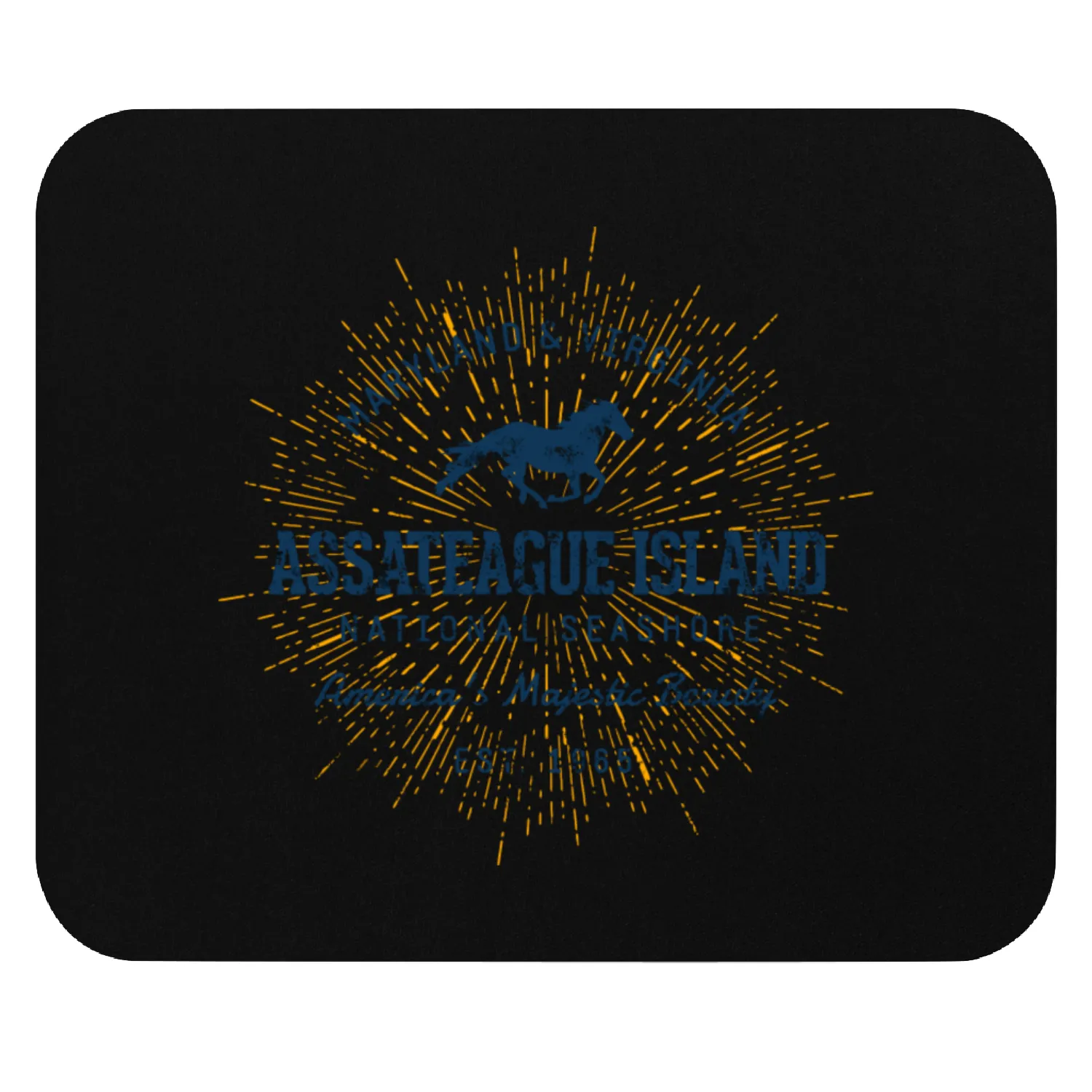 Vintage Retro Style Assateague Island Mouse Pads