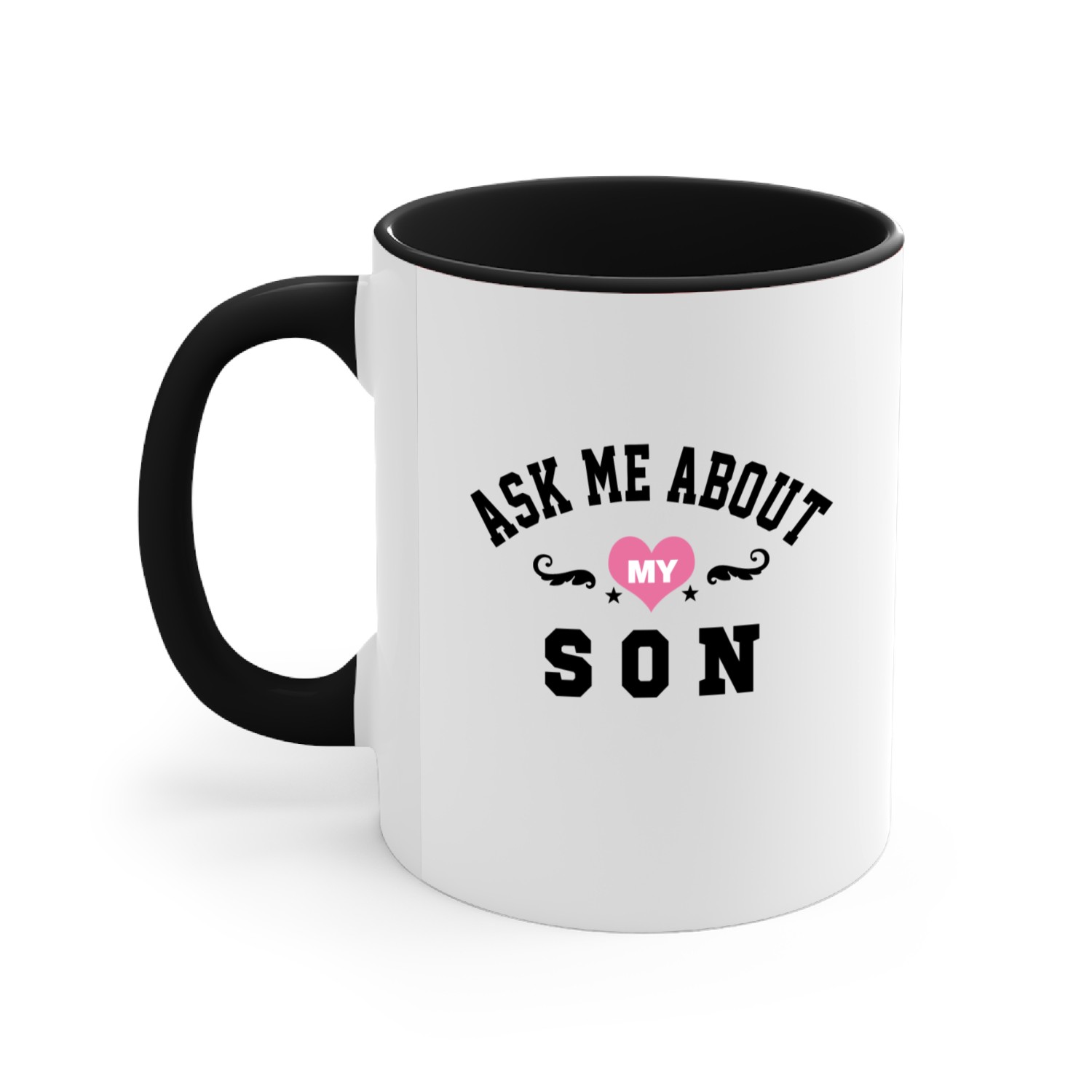 Ask Me About My Son Accent Mugs