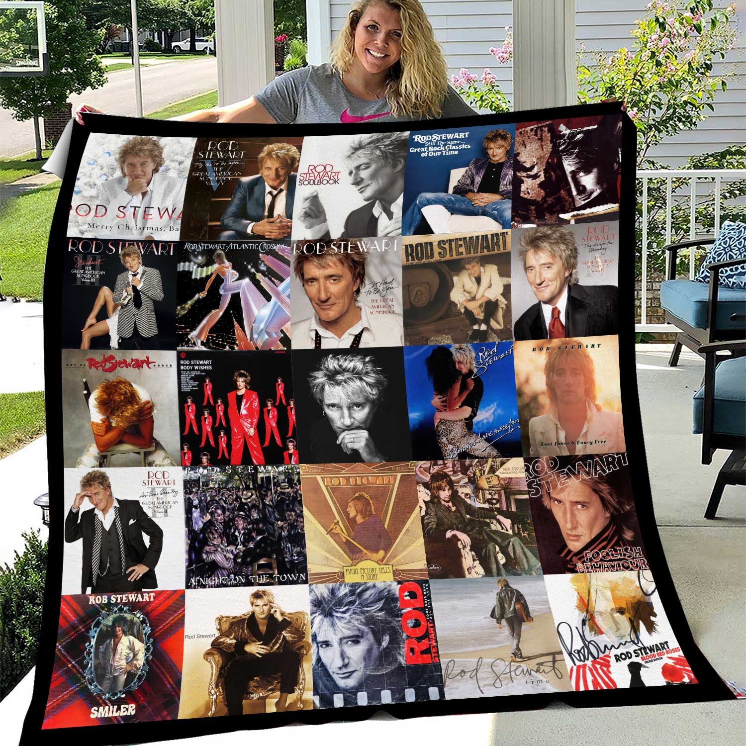 Rod Stewart For Fans Fleece Blanket | Music Lover Gift | Music Tour Merch