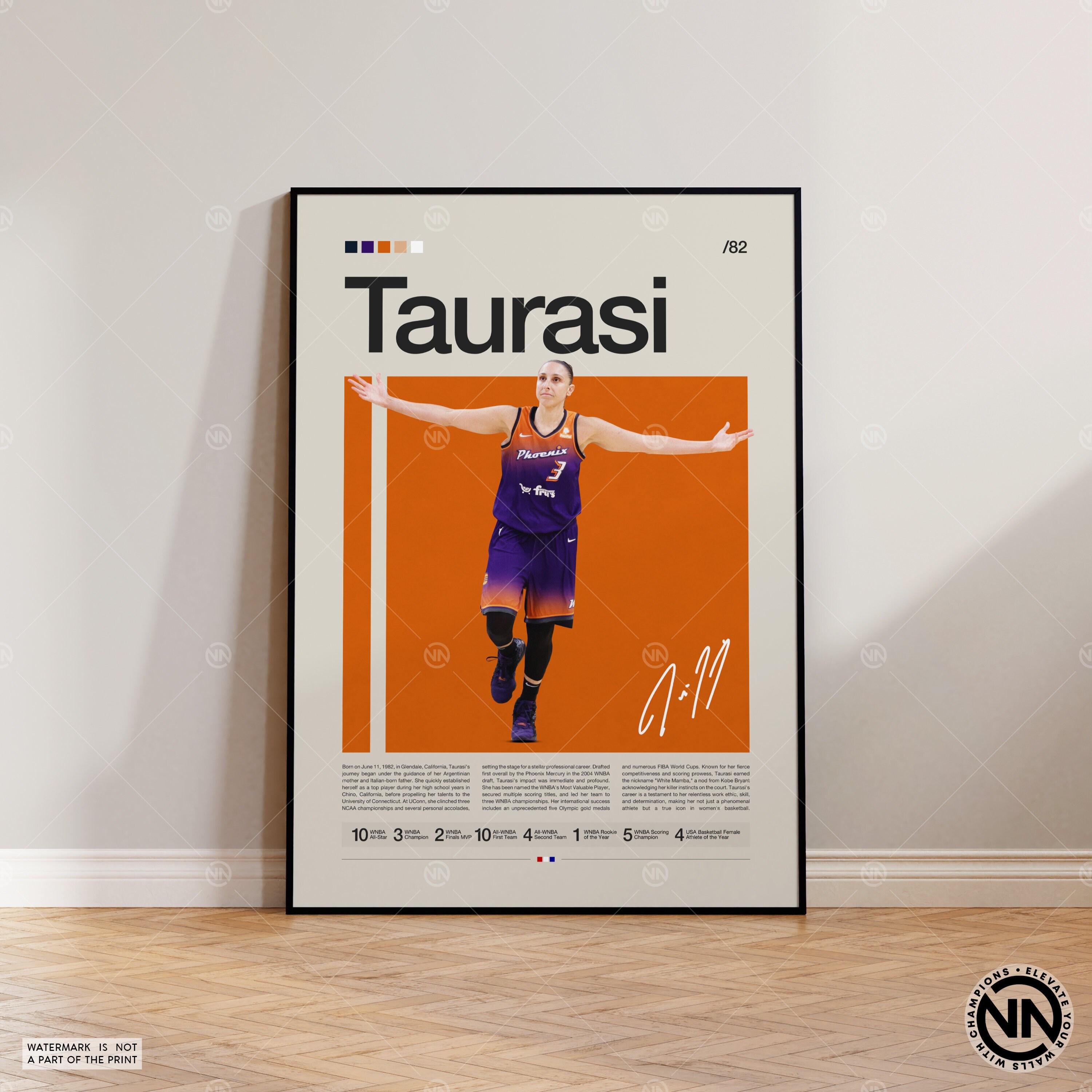 Diana Taurasi Poster, Phoenix Mercury, WNBA Poster, Sports Poster, Mid Century Modern, WNBA Fans, Basketball Gift, Sports Bedroom Posters