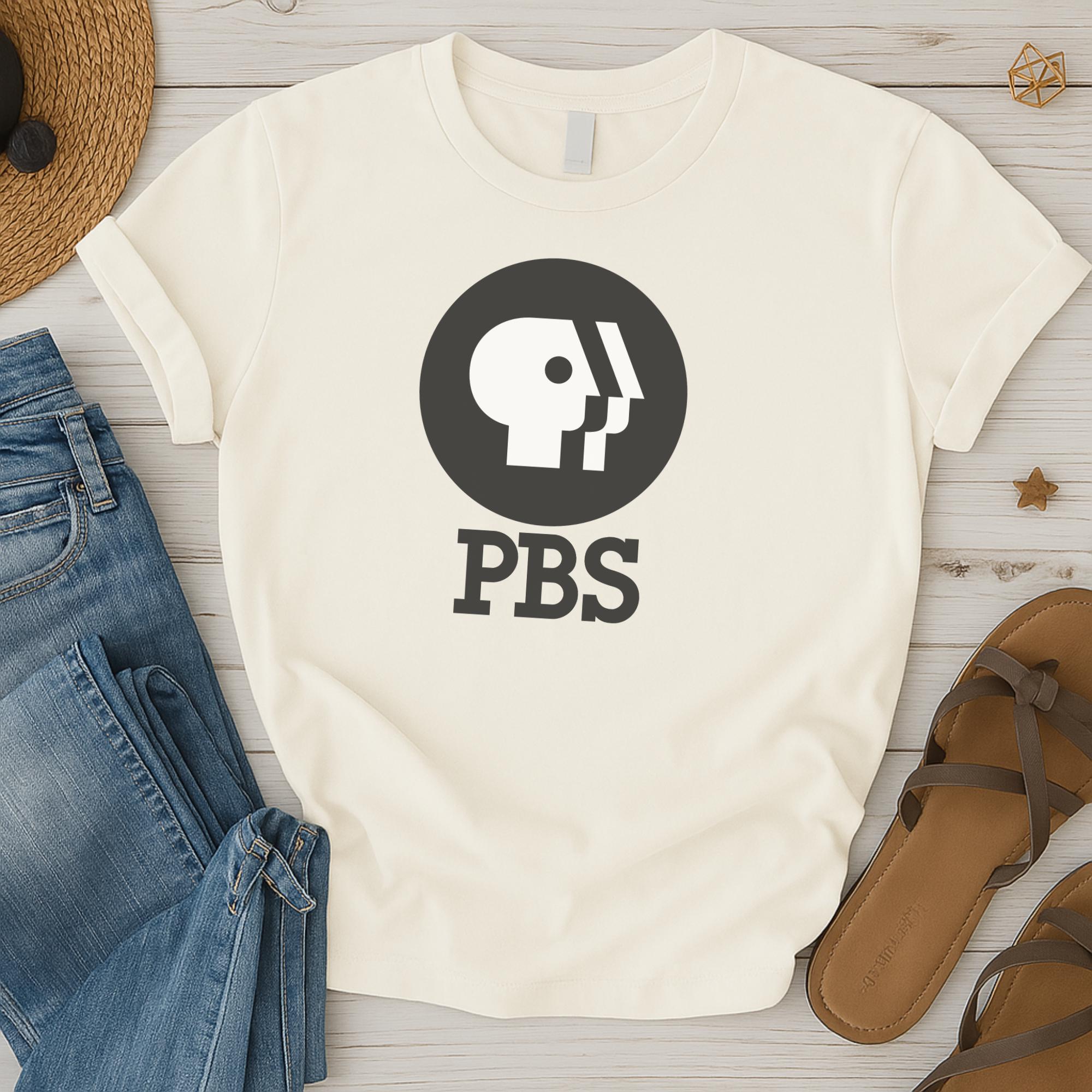 Vintage PBS Logo T-Shirt - Retro Public Broadcasting Service Tee for Nostalgic Fans