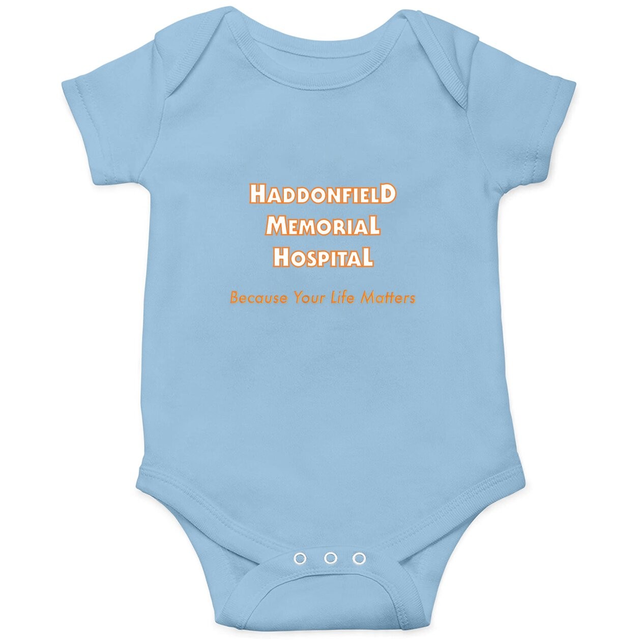 Haddonfield Memorial Hospital Halloween Inspired Baby Bodysuit