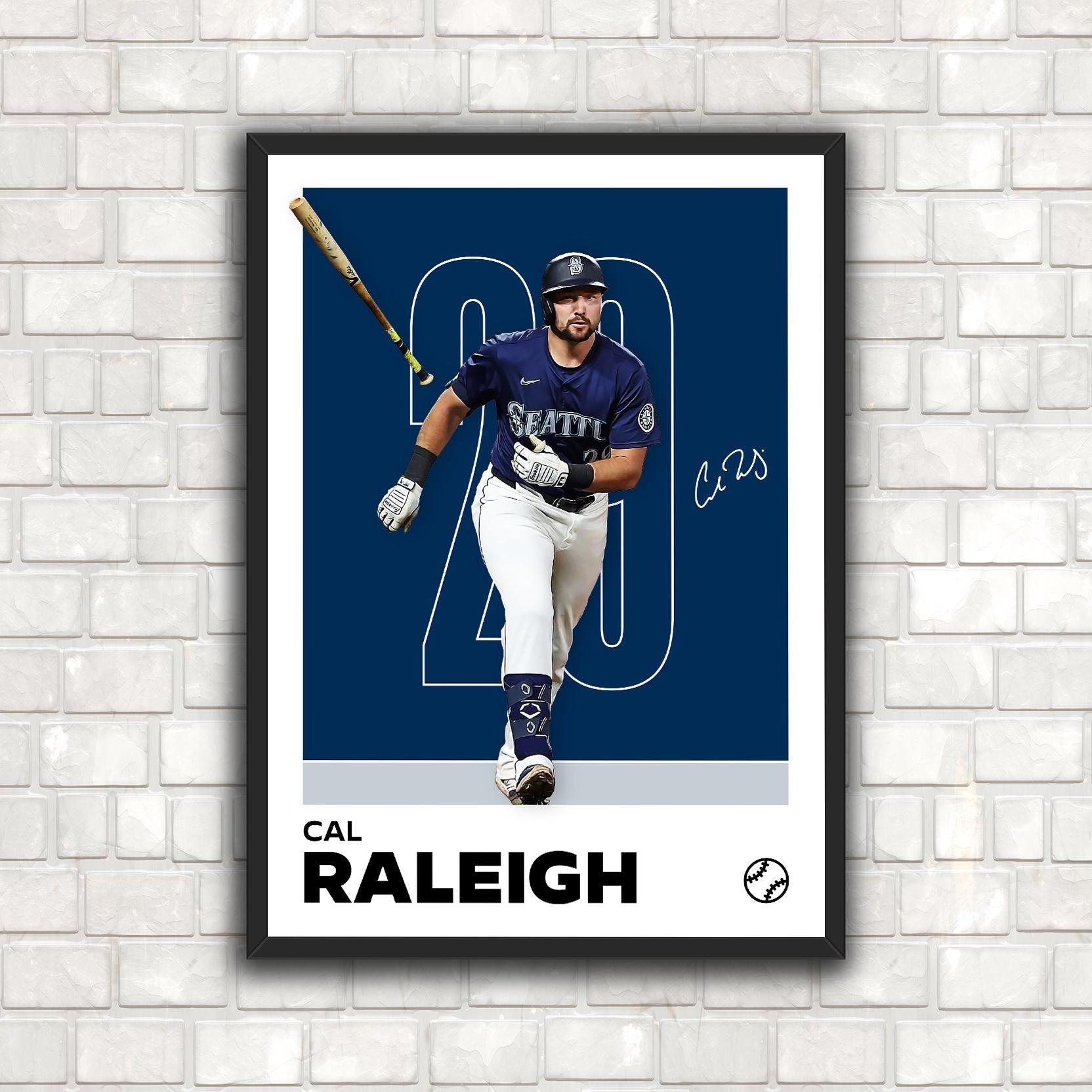 Cal Raleigh Poster - Minimalist Baseball Art Print for Fans