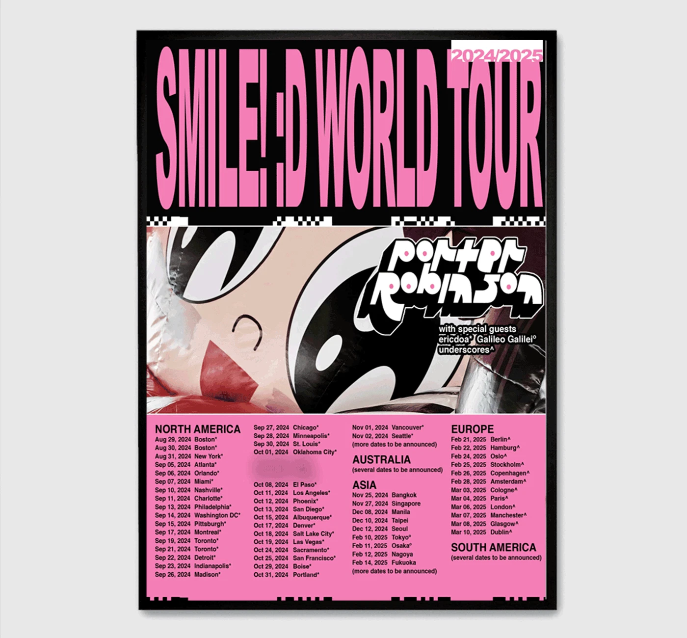 Porter Robinson Announces Smile World Tour 2024 2025 Poster