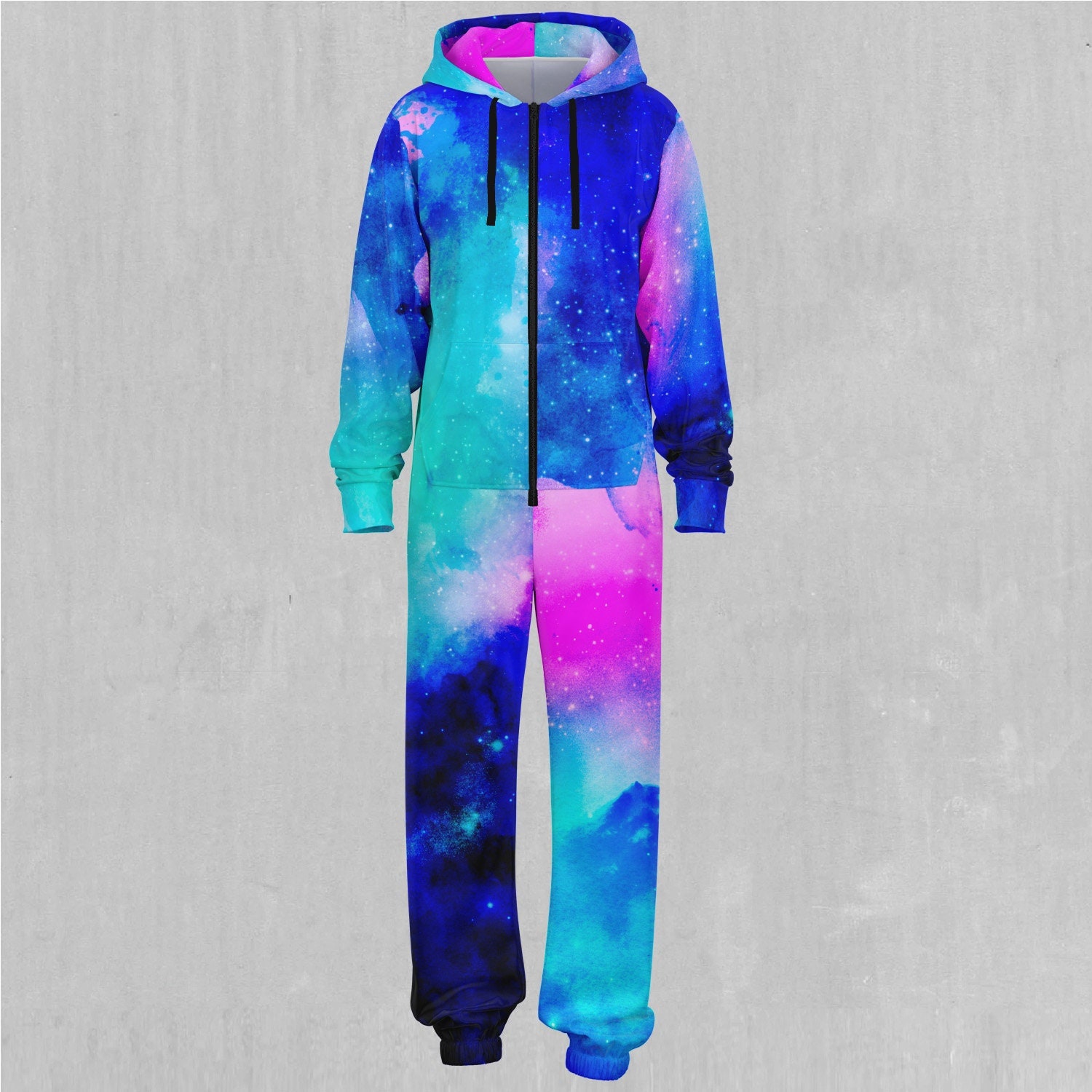 Stellar Skies Outer Space Galaxy Adult Zip Up Jumpsuit Pajamas