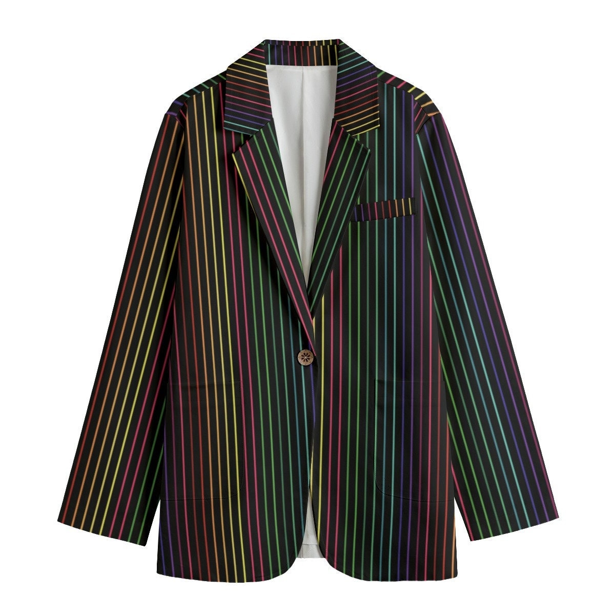 Love is love Women's Leisure Blazer, LGBTQ Blazer, original pride flag, rainbow flag, LGBTQIA, rainbow Blazer, pride Blazer