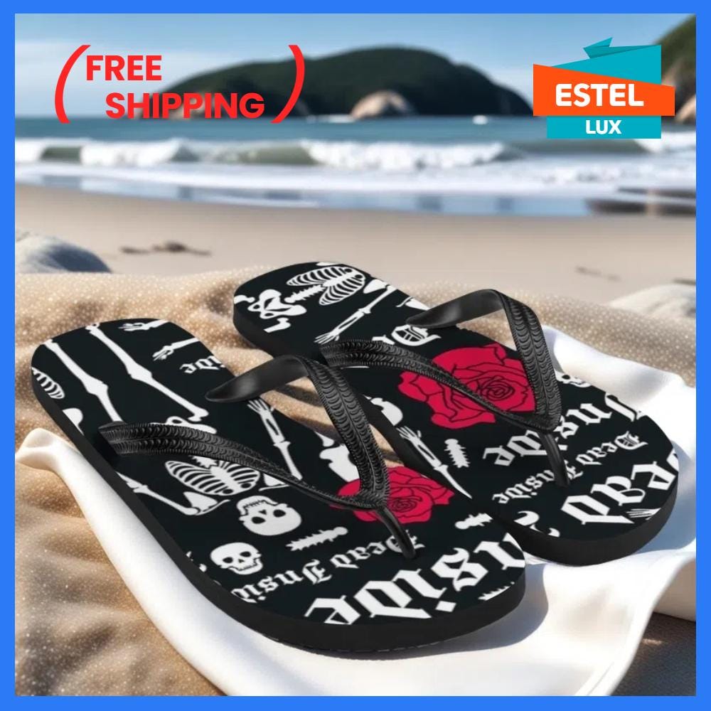 Colorful Floral Flip Flops Summer Beach Sandals for Women & Men Comfortable, Lightweight, Perfect for Vacation, Pool, or Casual Wear