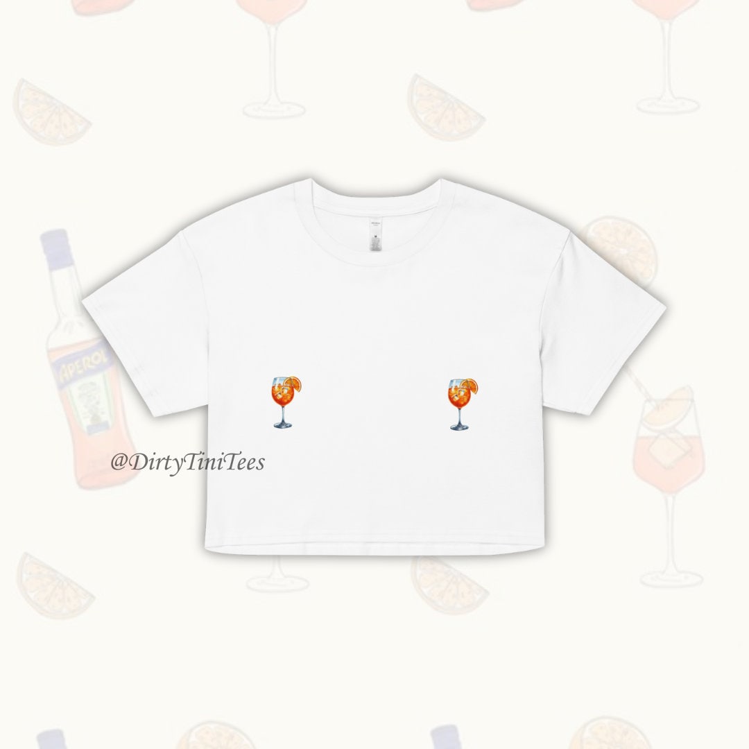 Aperol Spritz Summer Drink Tini Nips Crop Top Bachelorette Party Best Friend Birthday Gift Group Halloween Costume