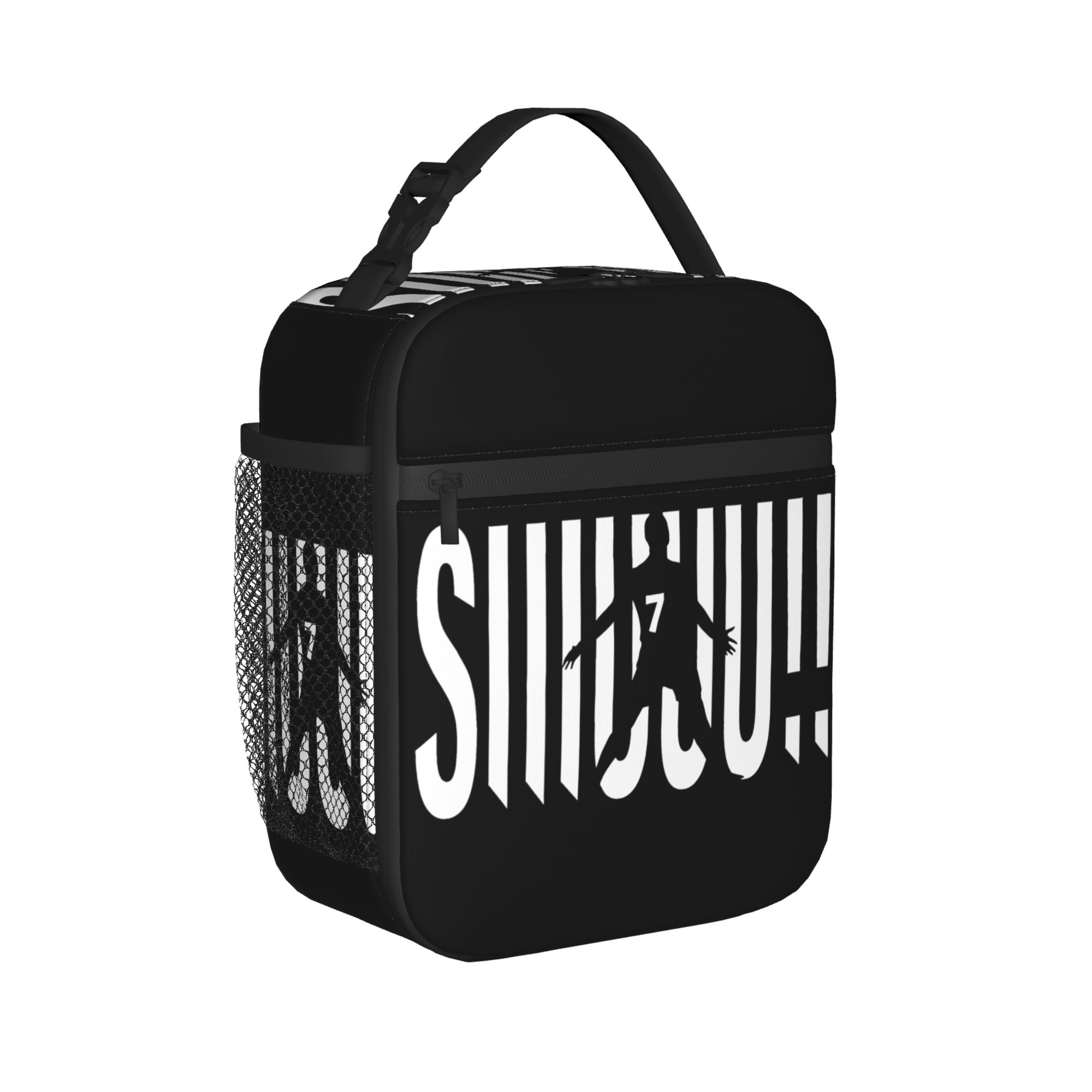 Siuuuuuu Ronaldos Cr7 Football Insulated Lunch Bags Cooler Bag Lunch Container Soccer Tote Lunch Box for Men Women School Travel