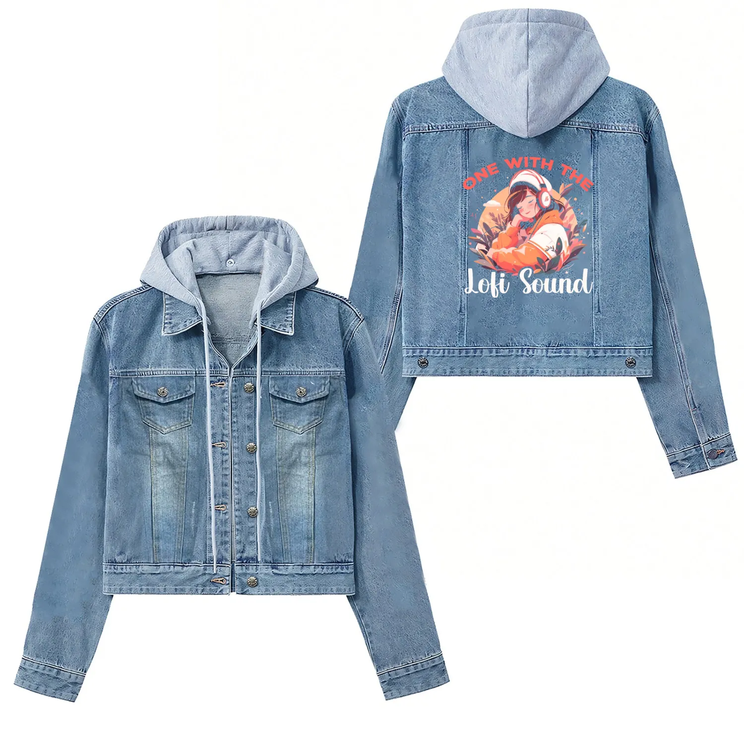 Lofi Music Lover Low Fidelity Japanese Aesthetic Women's Denim Jackets