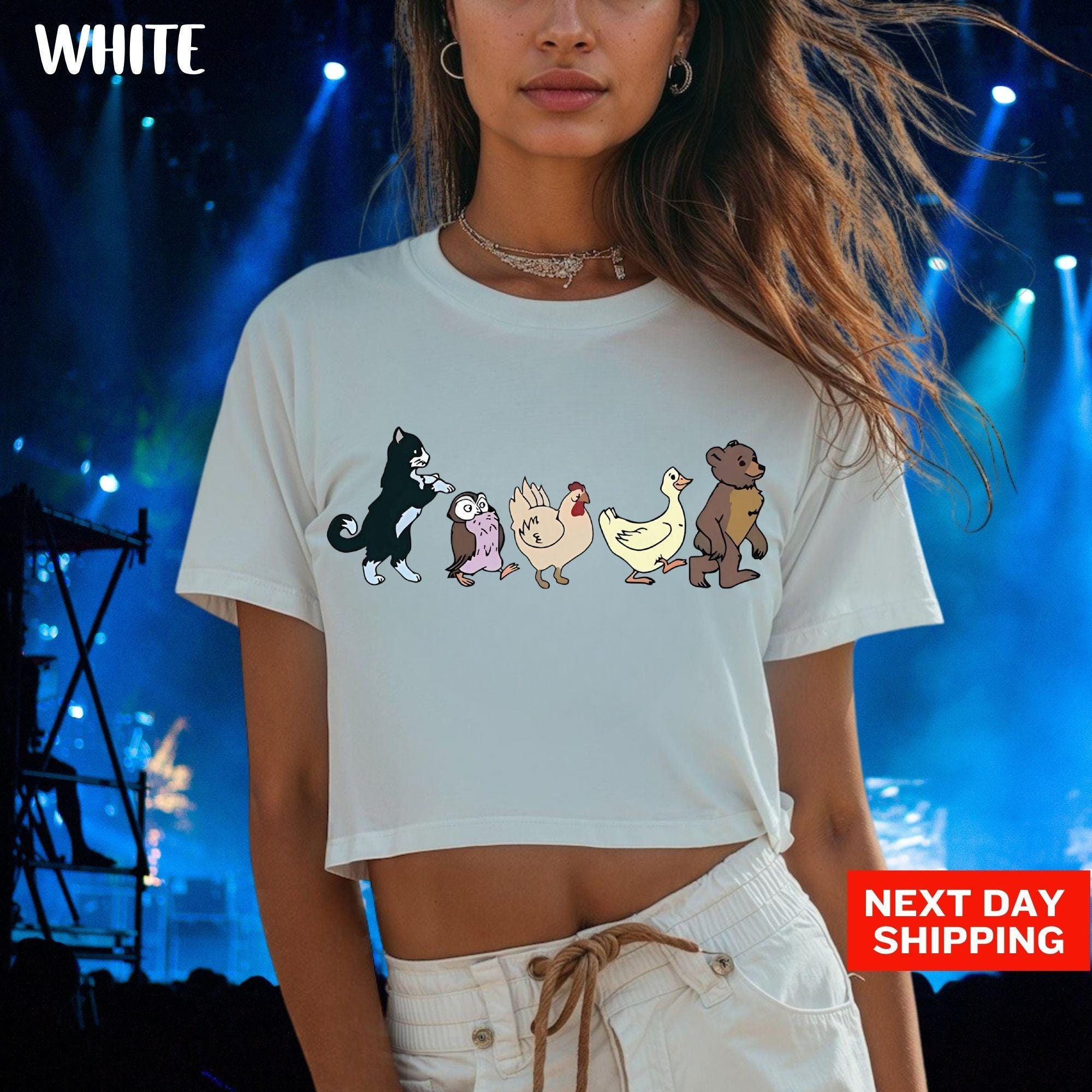 Little Bear Crop Top, Cute Animal Friends Crop Top, Animated TV Show Crop Top