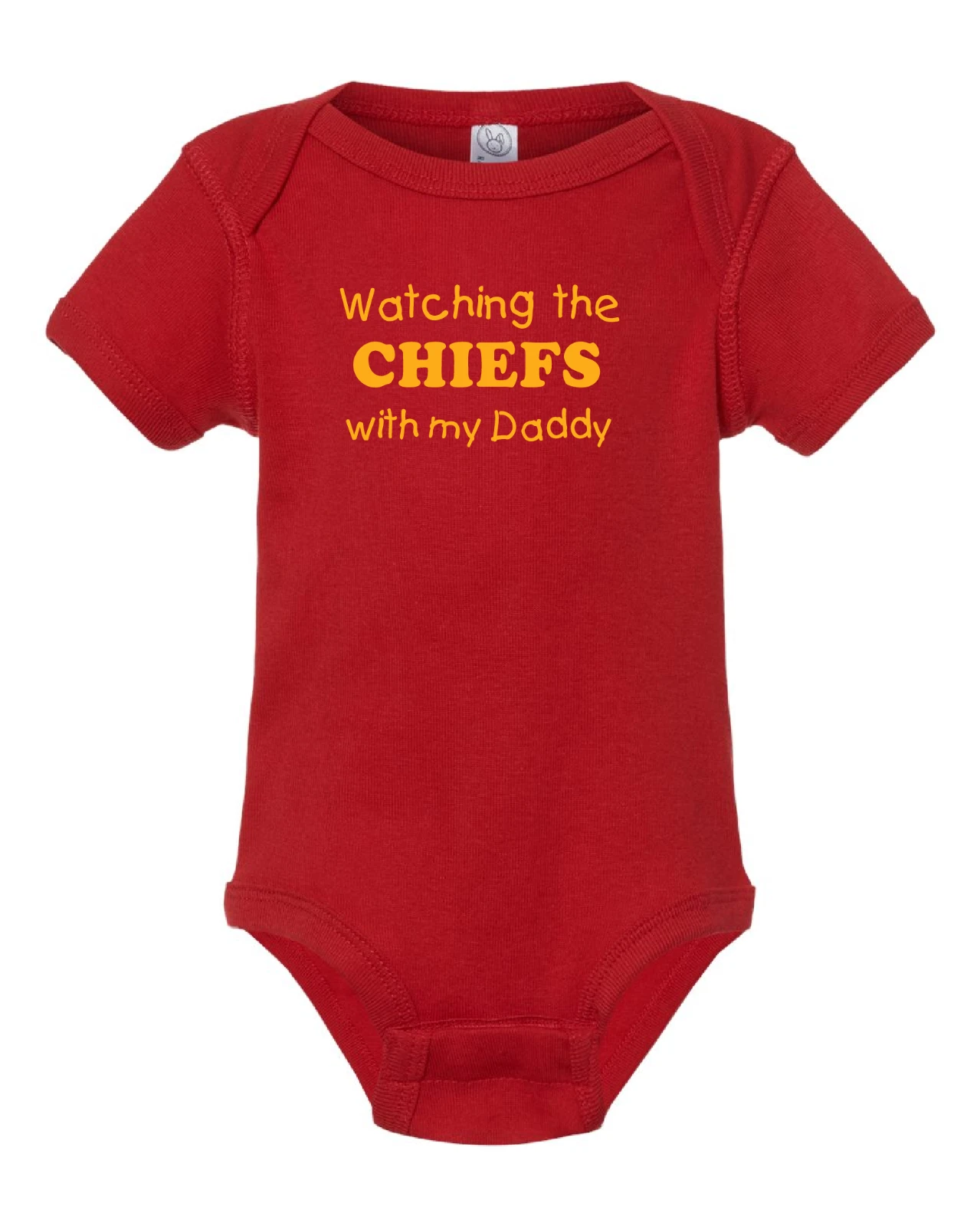 Watching the Chiefs with my Daddy Baby Bodysuit