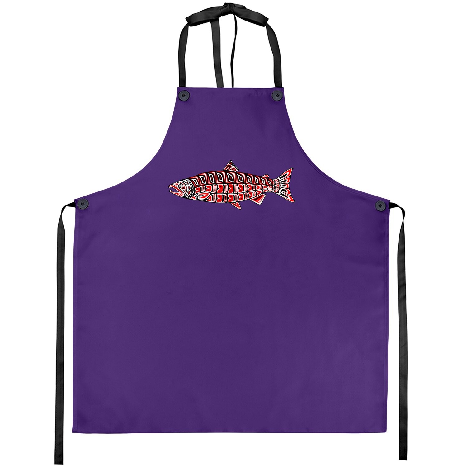 Salmon Native American Indian Pacific Northwest Coast Coho Apron