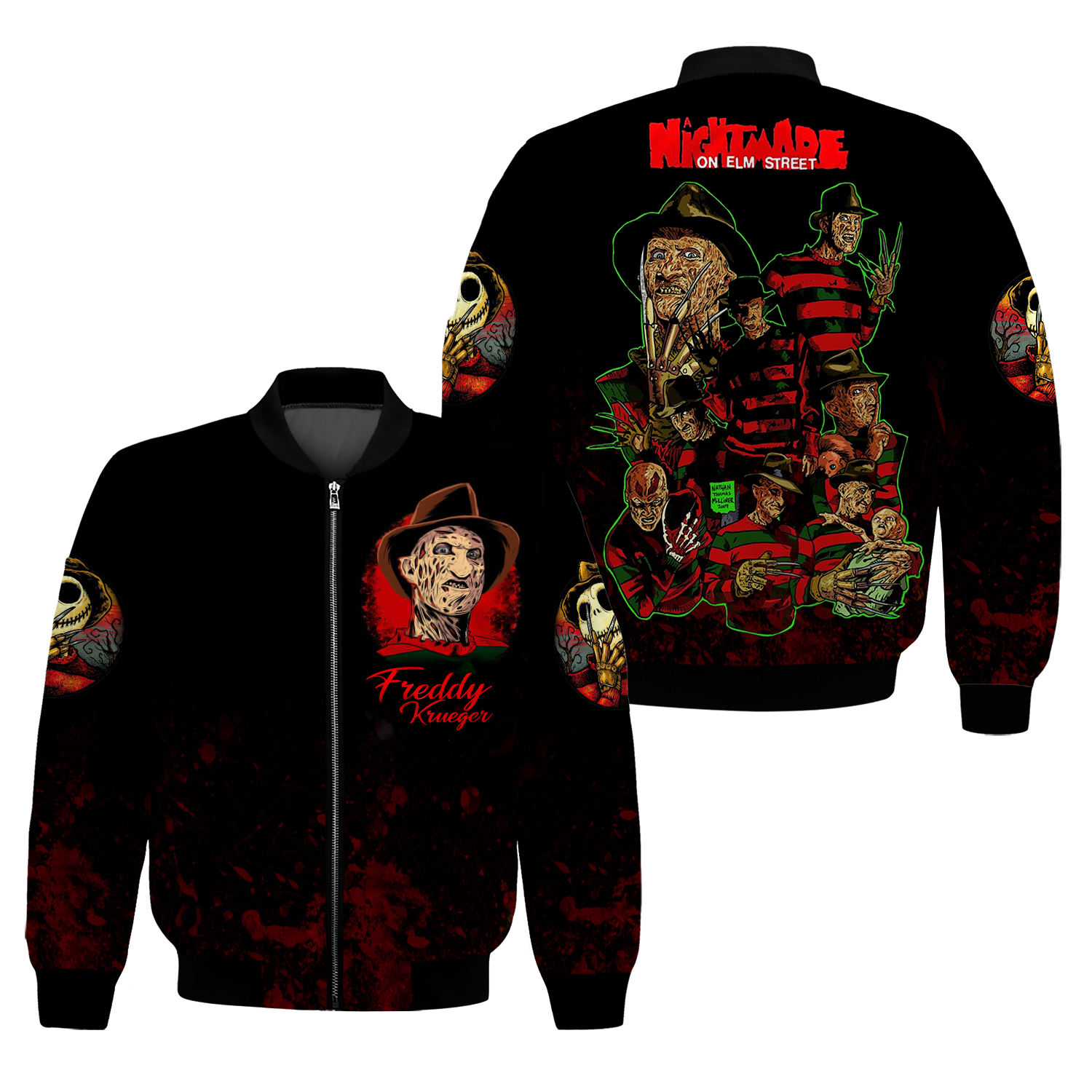 Nightmare On Elm Street Freddy Krueger Horror Killer Bomber Jacket