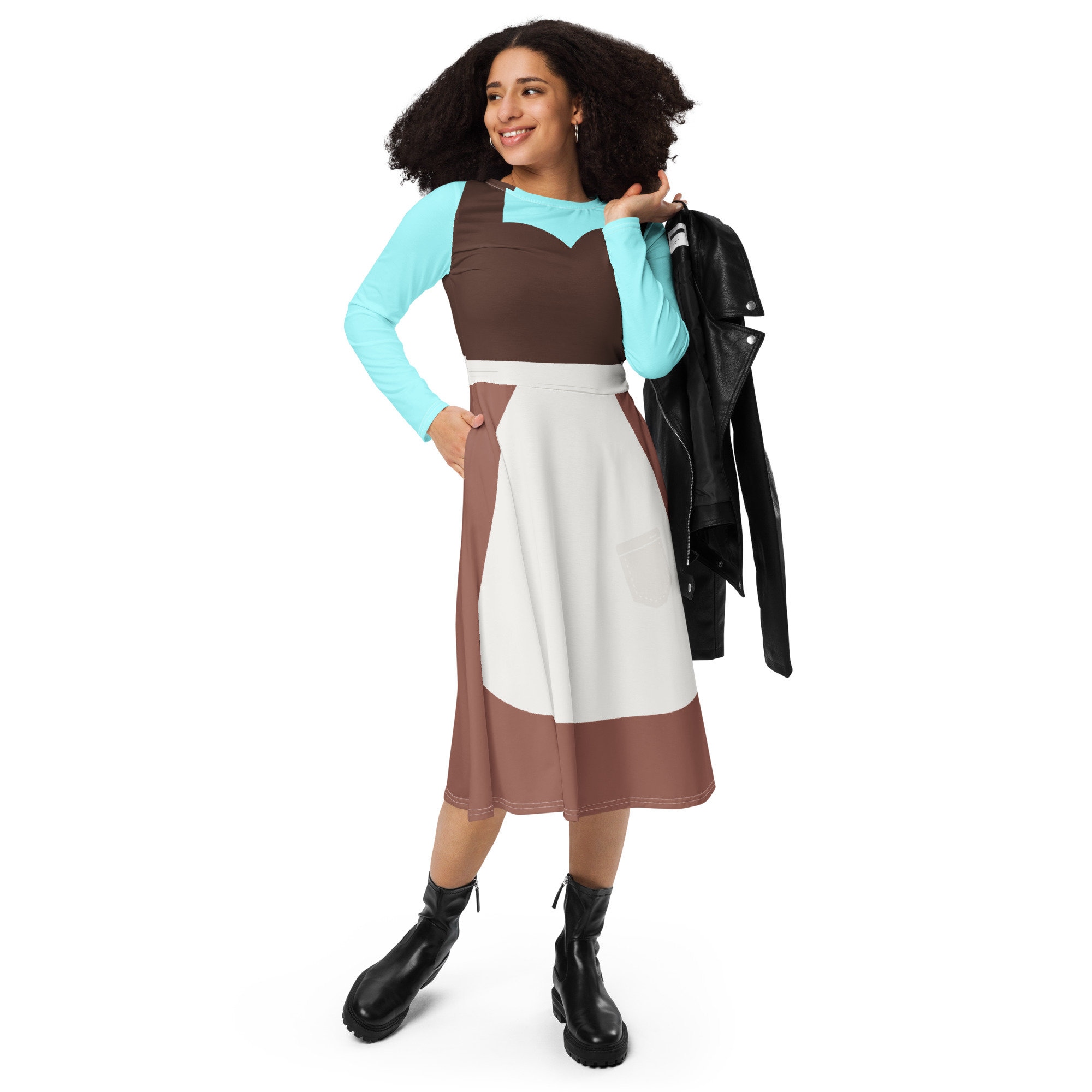 Cinder Ellie long sleeve midi dress | Halloween Costume | Cartoon Cosplay
