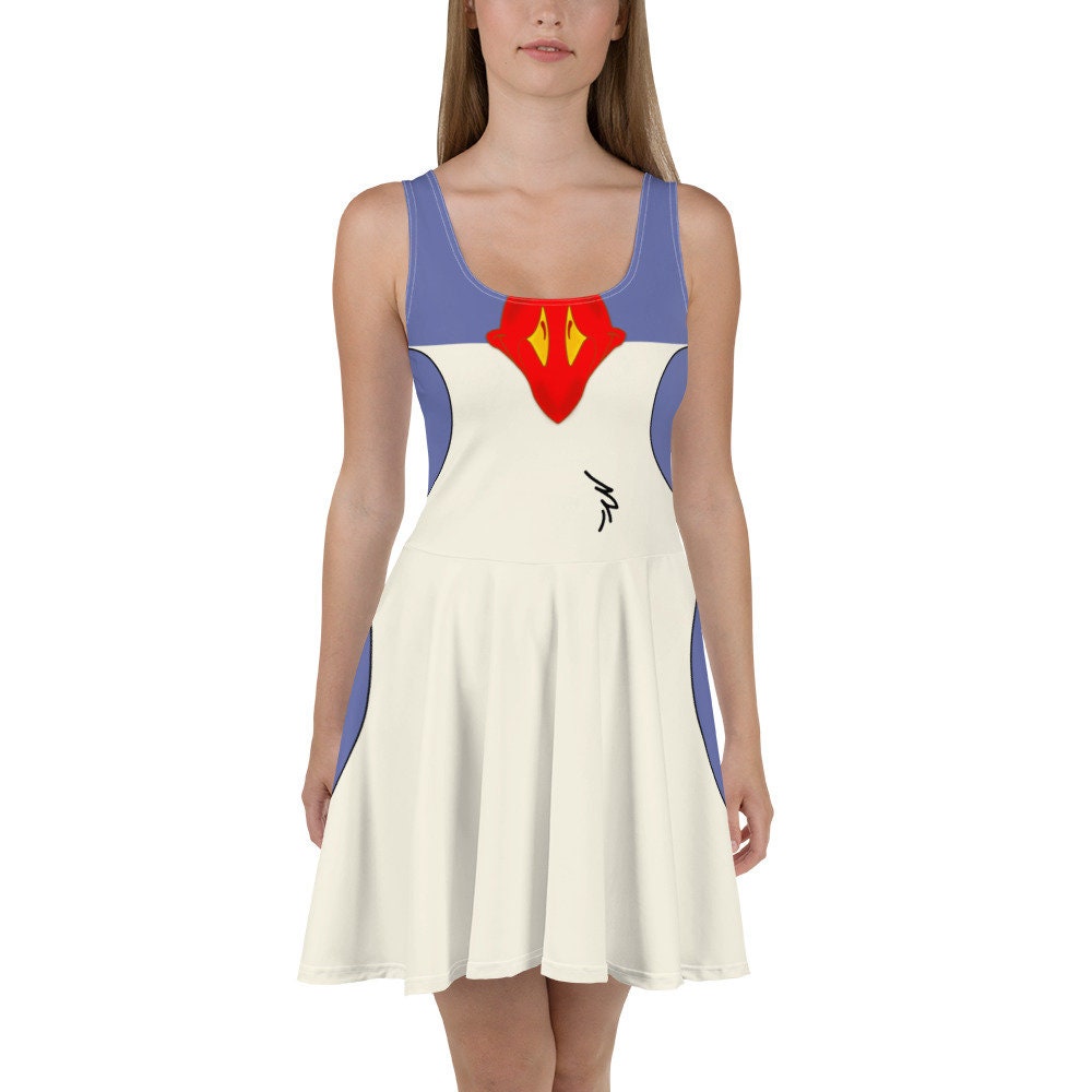 African Bird Skater Dress