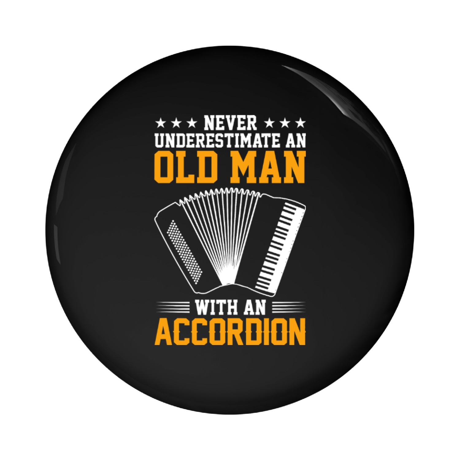 Never Underestimate An Old Man Accordionist Accord Pin Buttons