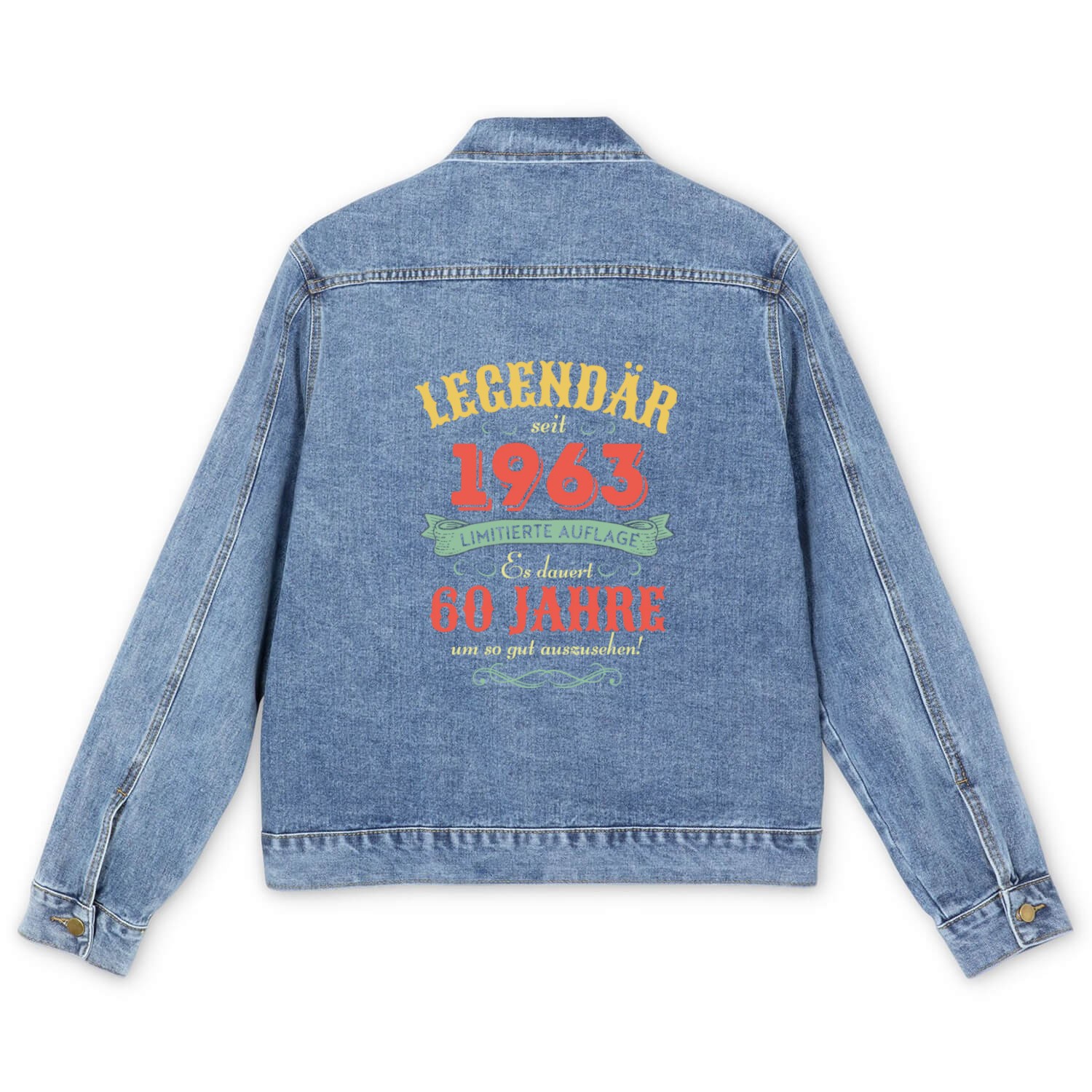 60th Birthday Vintage 1963 Men's Denim Jackets
