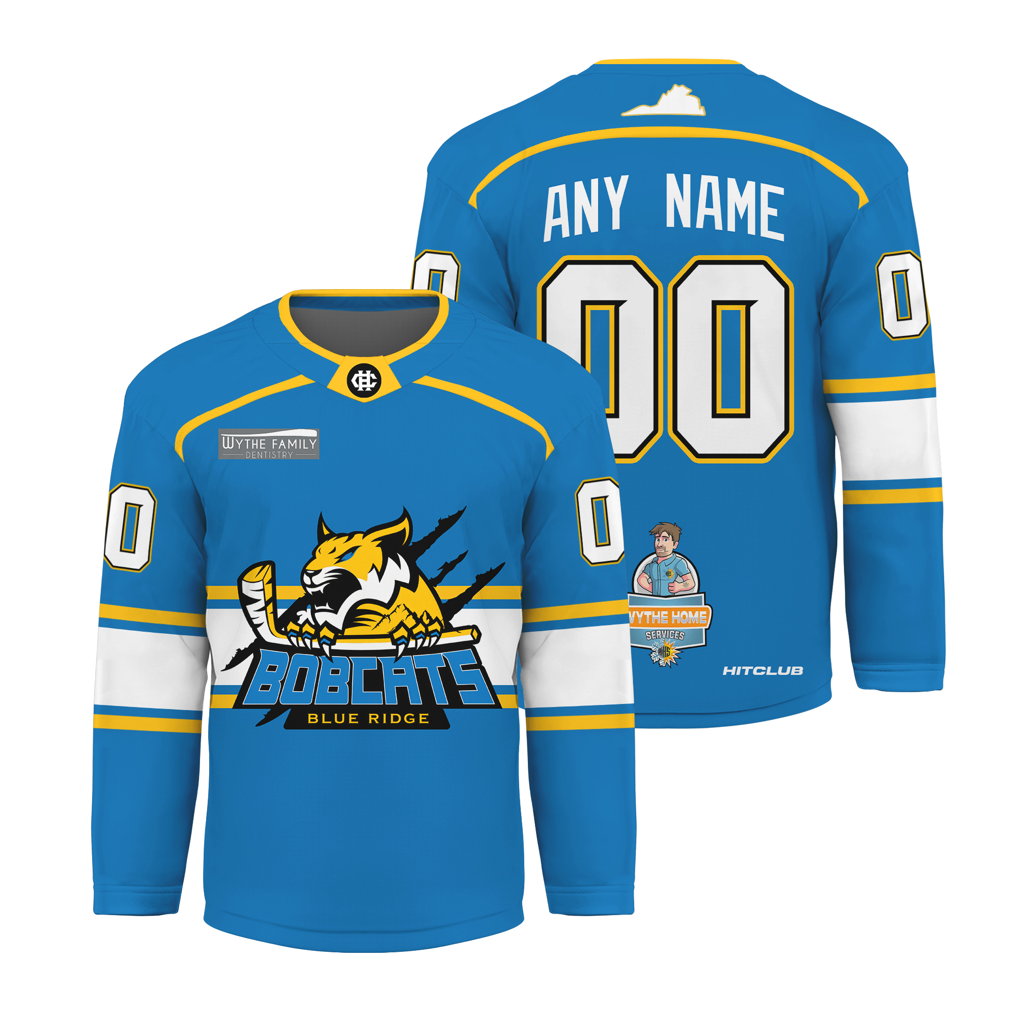 Personalized Blue Ridge Bobcats Pro Hockey Shirt Season 25/26 Blue Fan Apparel