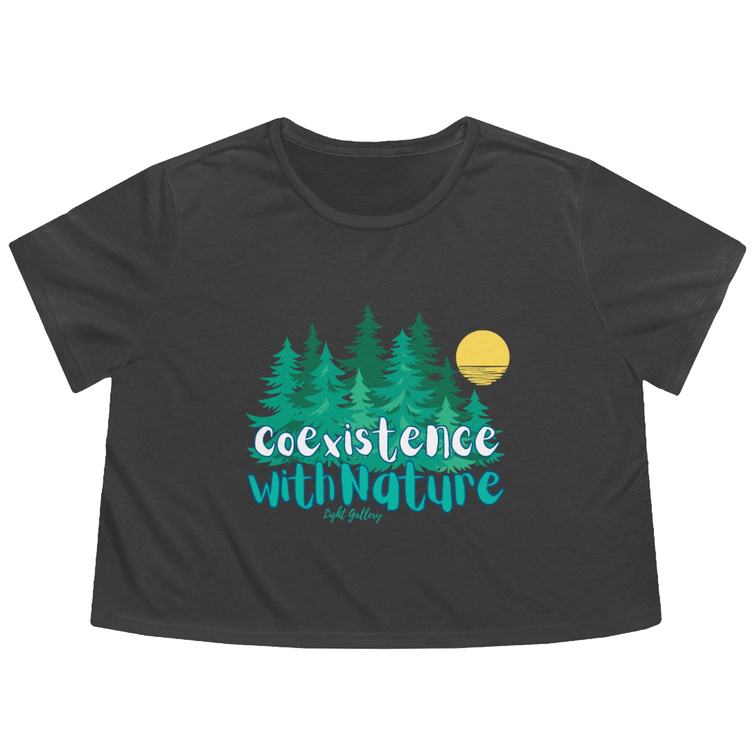 Coexistence with Nature Flowy Cropped Tees