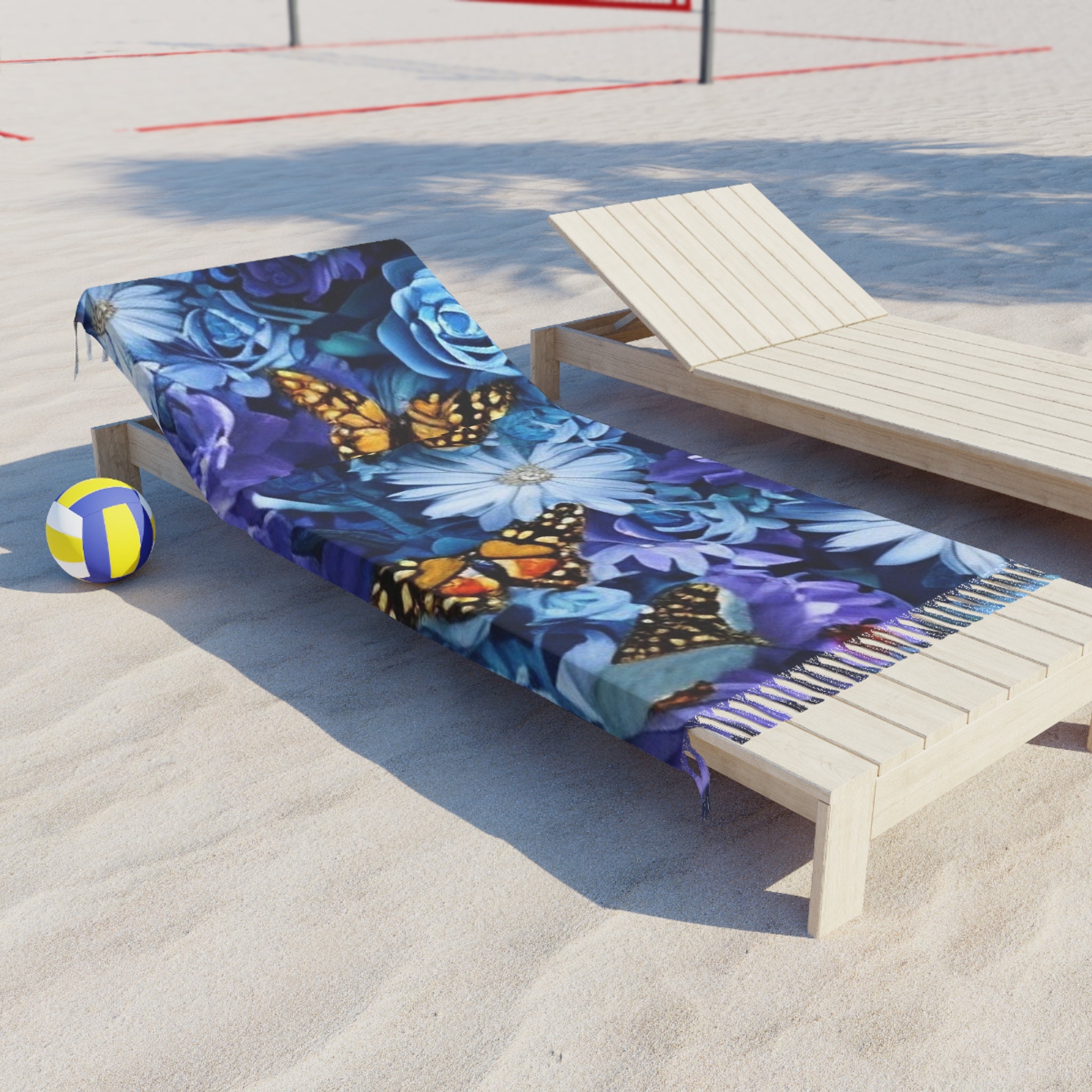 Floral Butterfly Boho Beach Cloth | Washable Boho Beach Cloth