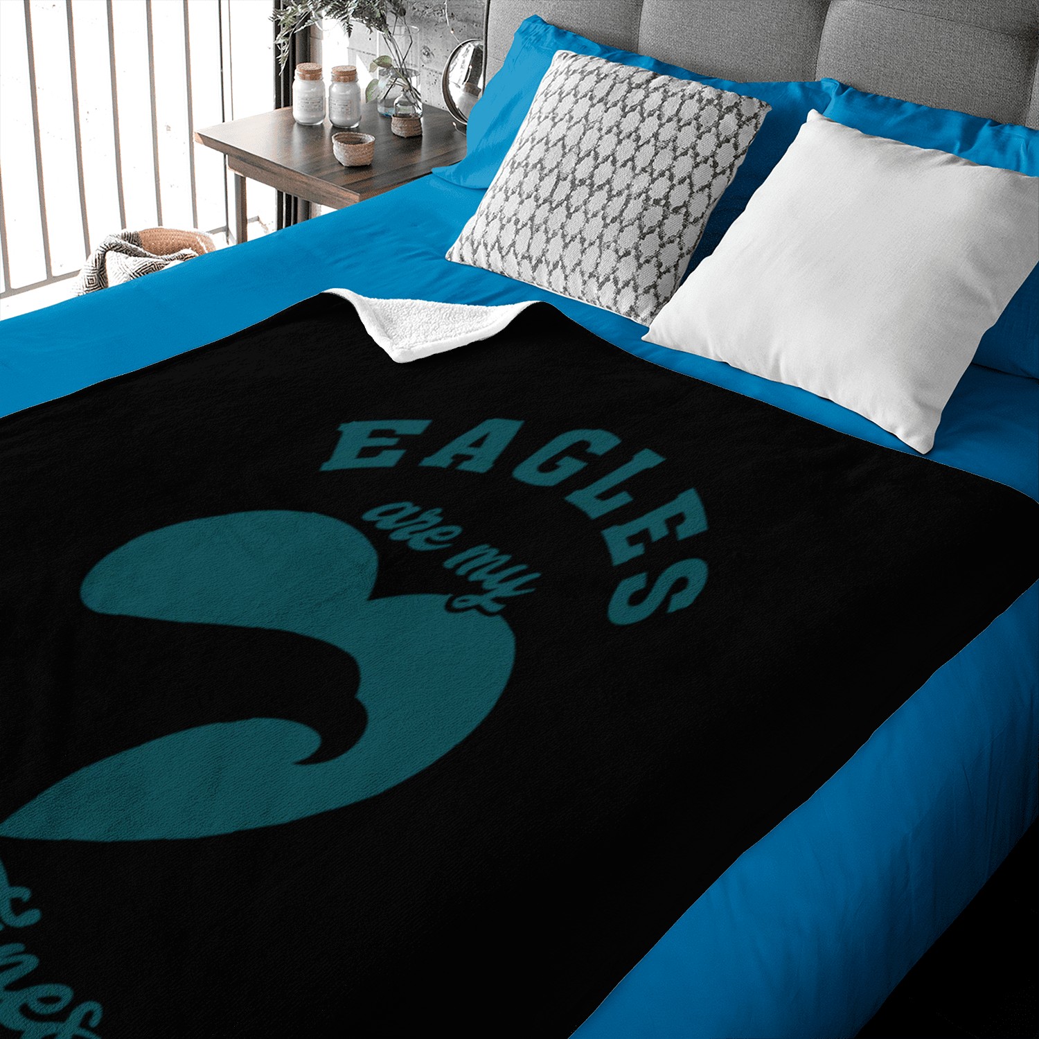 Eagles Are My Valentines 1 Baby Blankets