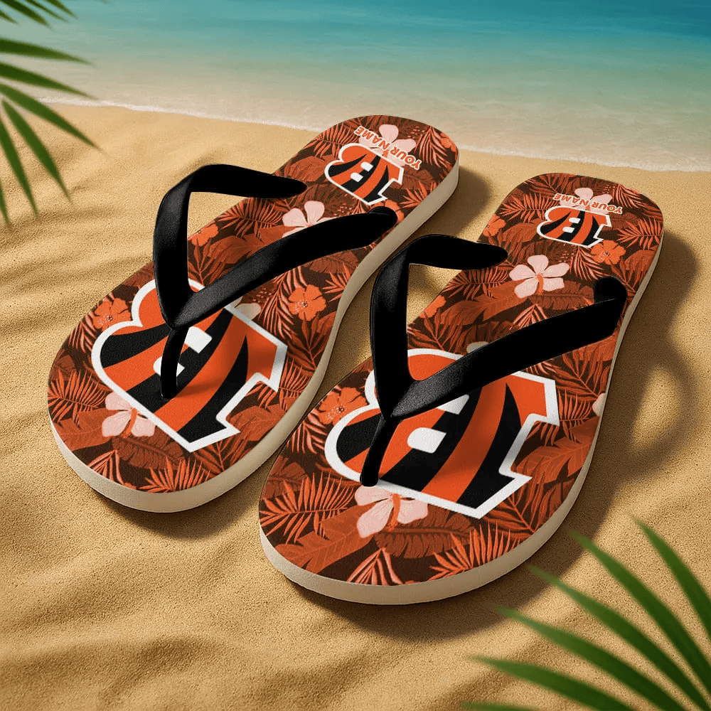 Cincinnati Bengals Flip Flops - Summer Pattern